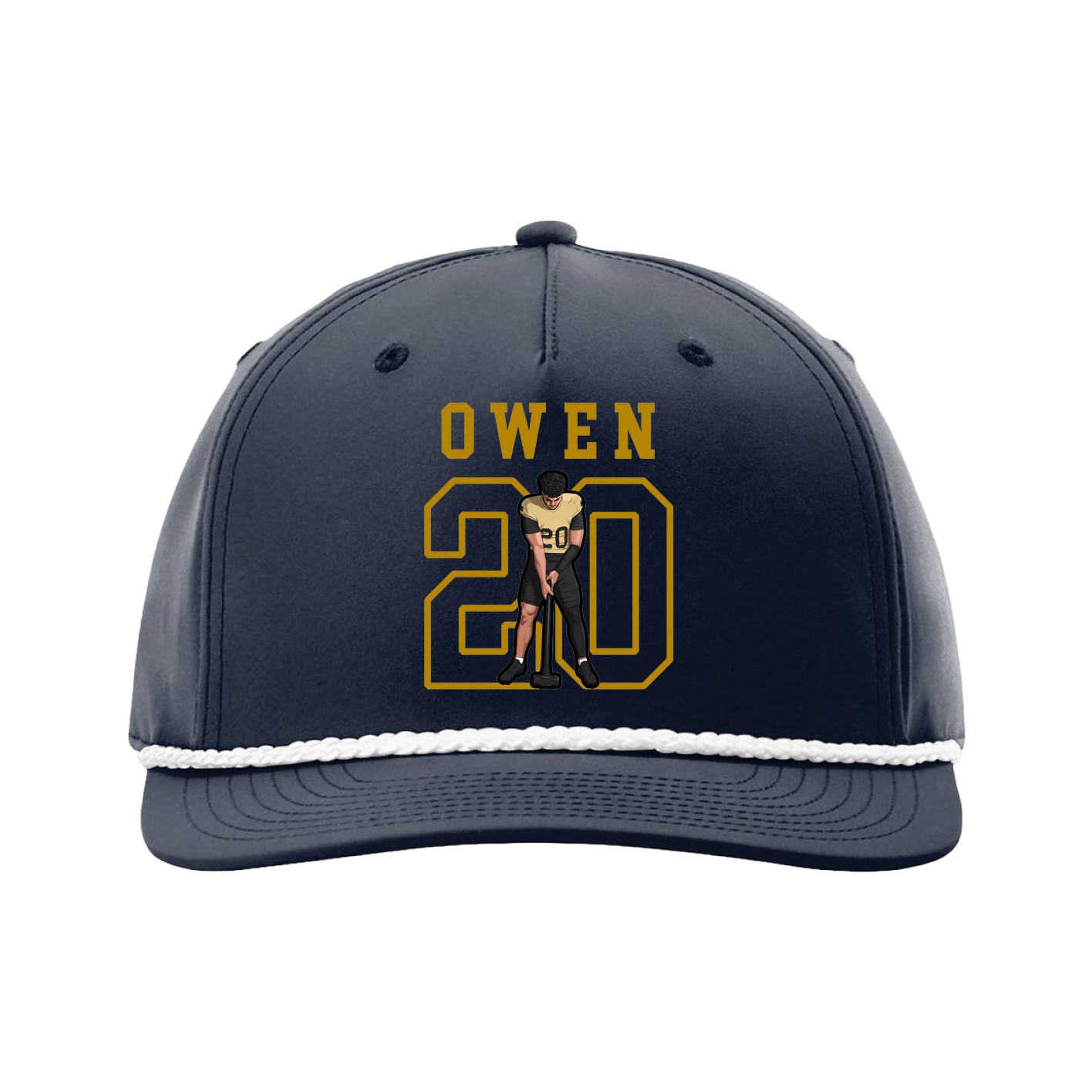 Five-Panel Classic Rope Cap — Shirsey in Navy