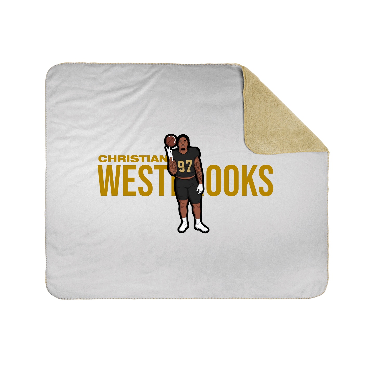 Throw Blanket — Player Name in White