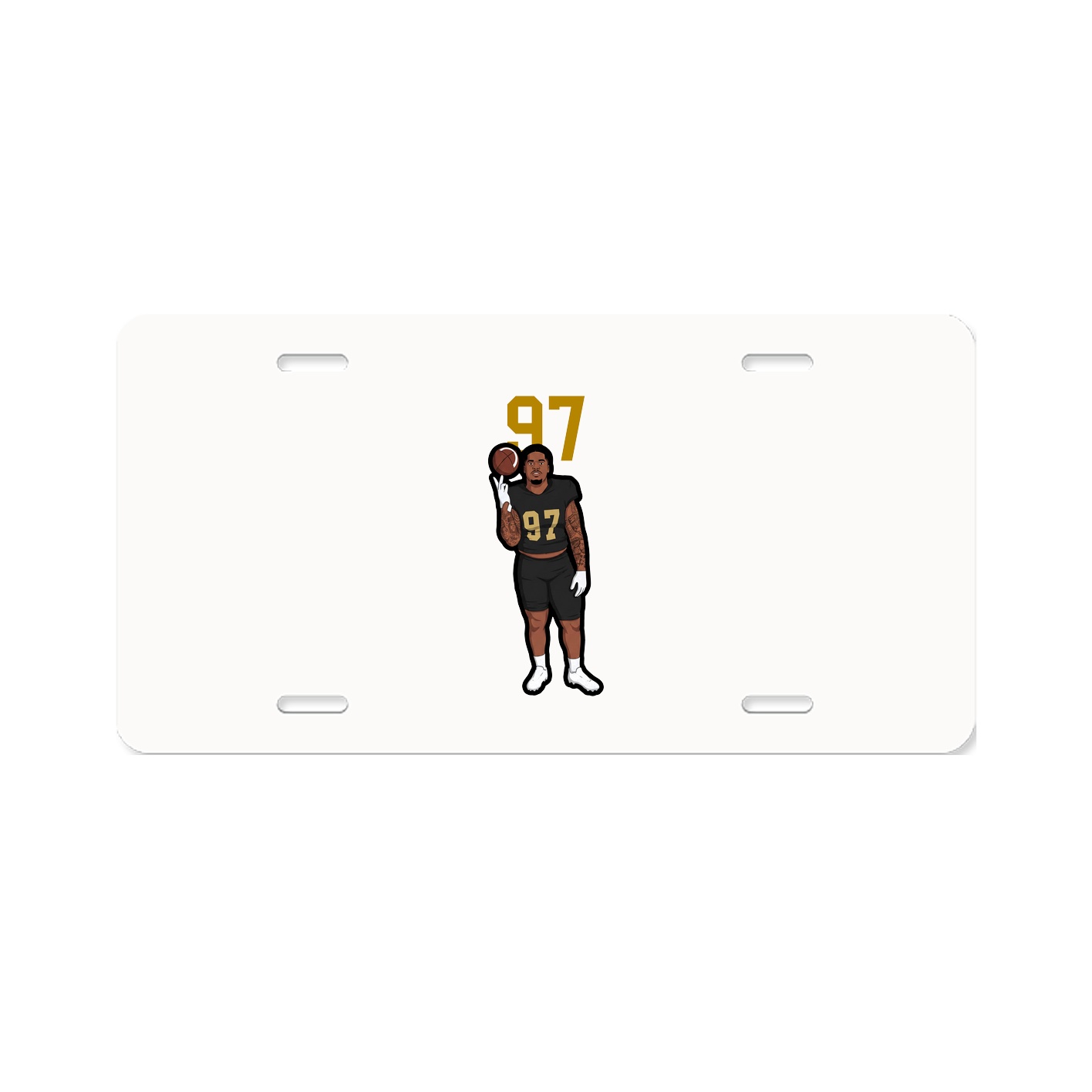 License Plate — Number Top in Classic