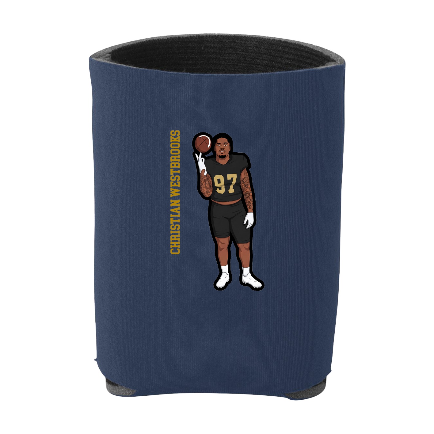 Can Holder — Name Vertical in Navy