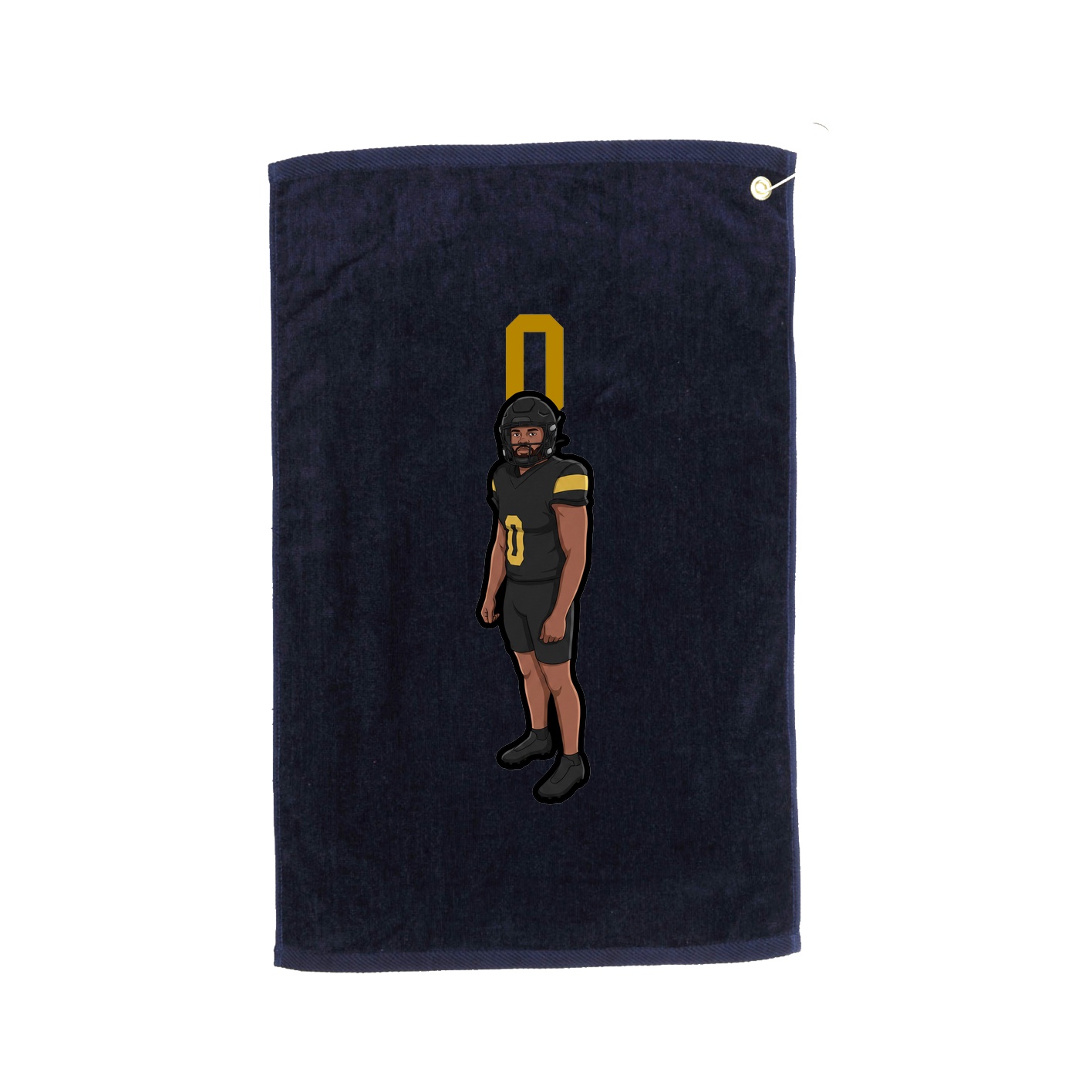 Golf Towel — Number Top in Navy