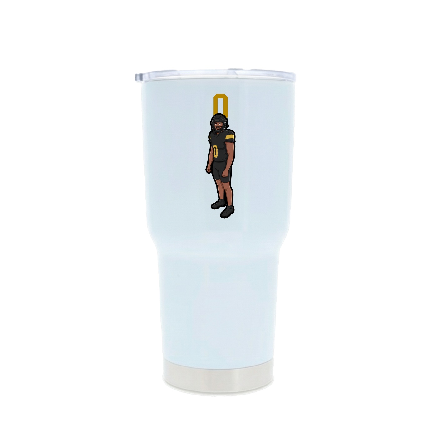 30oz Stainless Steel Tumbler — Number Top in White