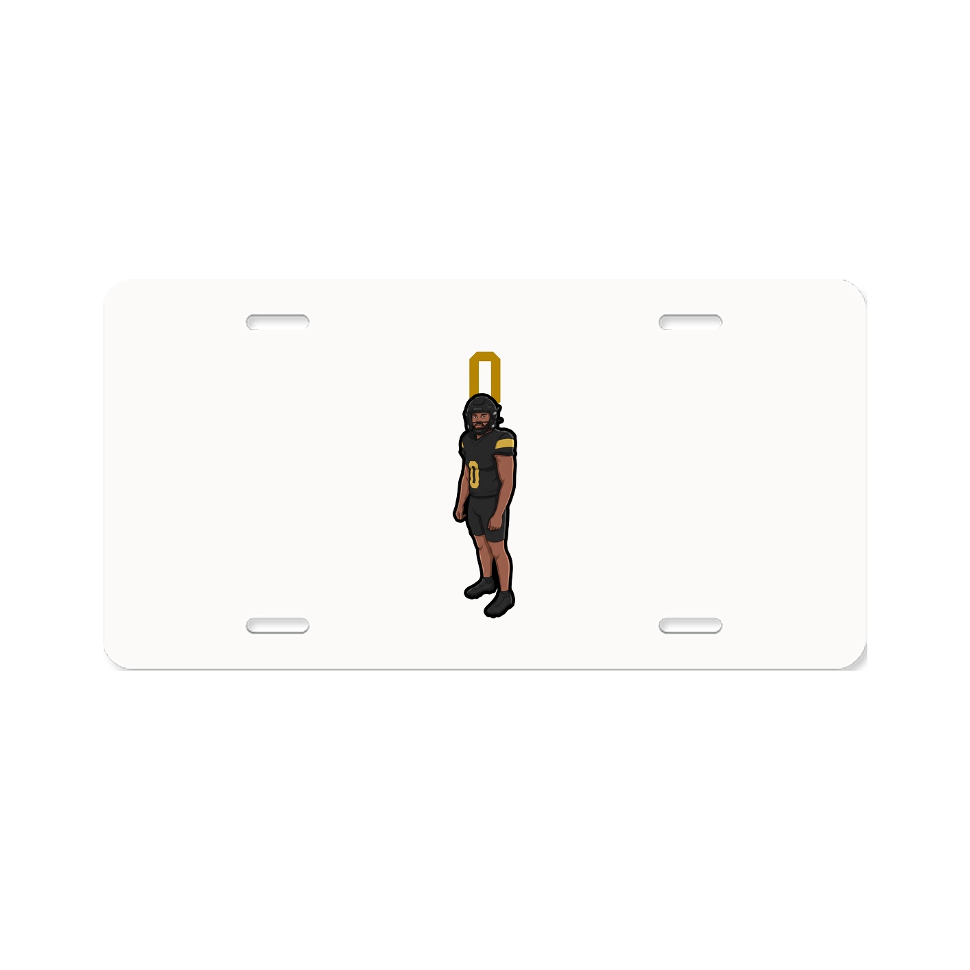 License Plate — Number Top in Classic