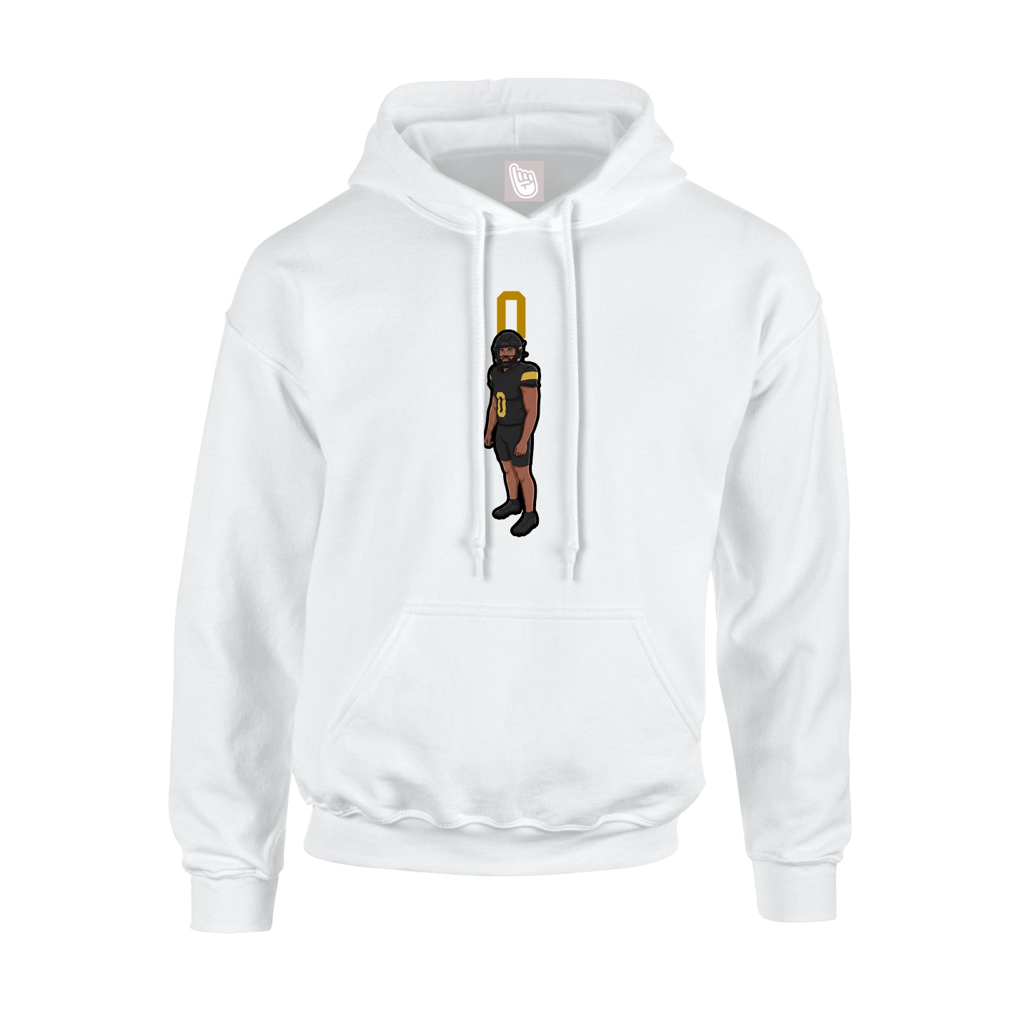 Hoodie — Number Top in White