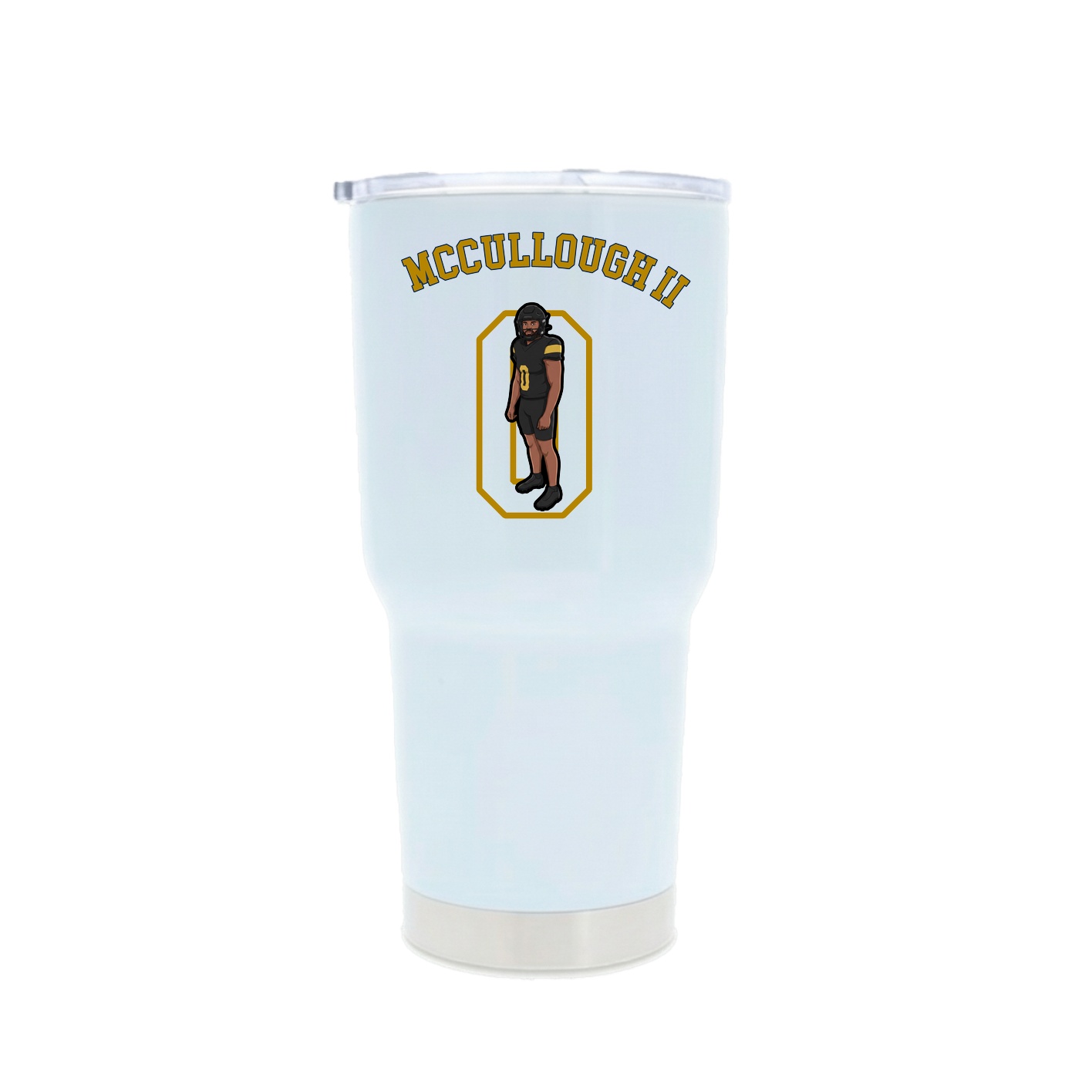 30oz Stainless Steel Tumbler — Shirsey Arch in White
