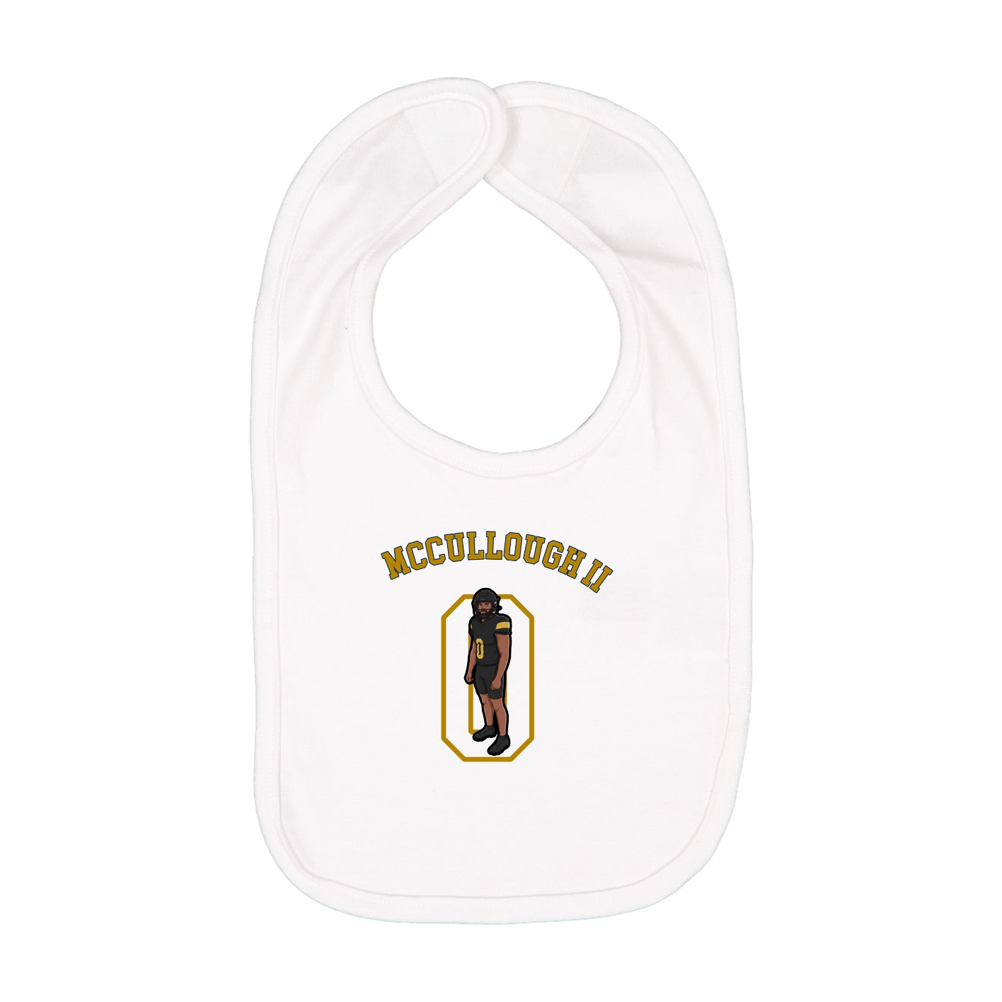 Infant Bib — Shirsey Arch in White