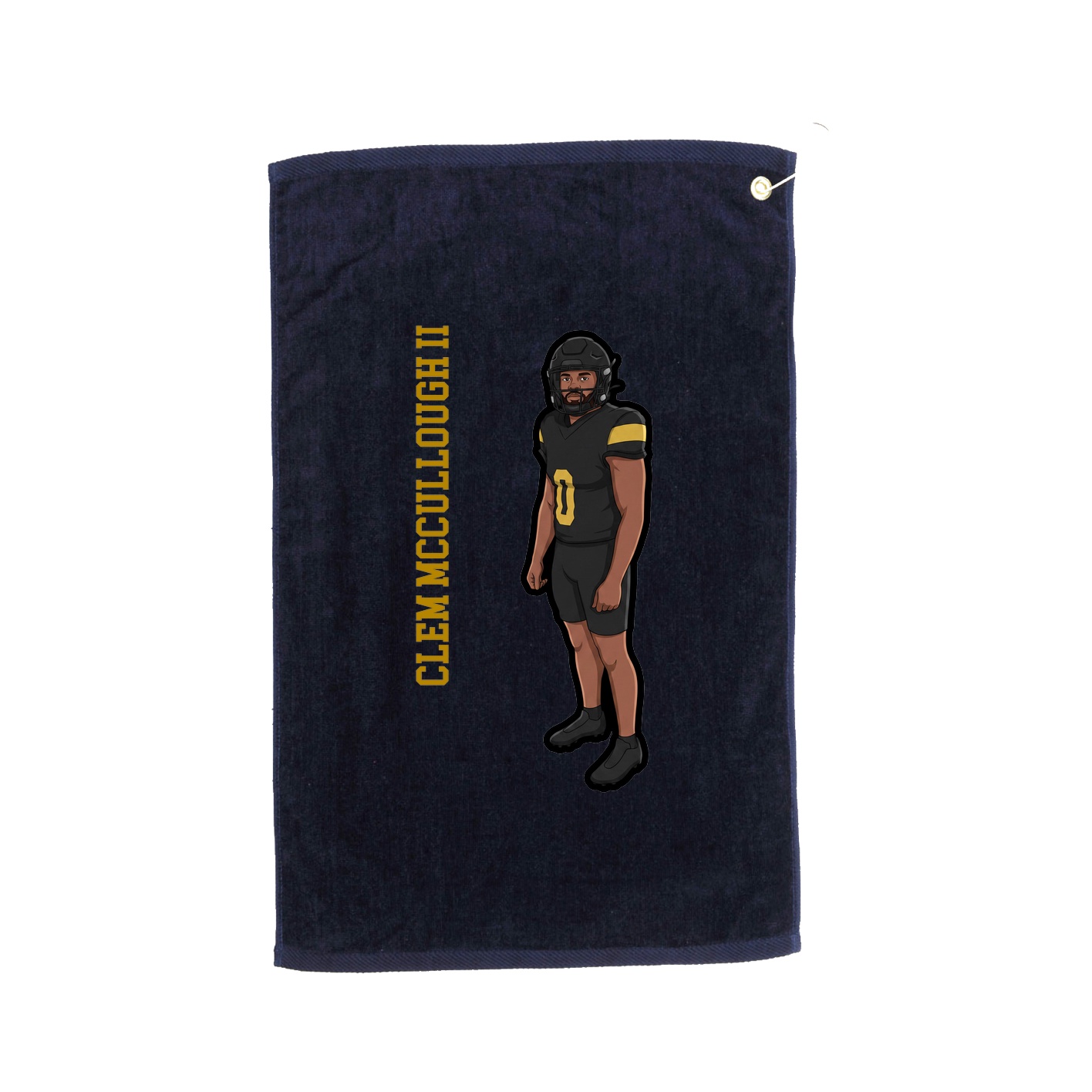 Golf Towel — Name Vertical in Navy