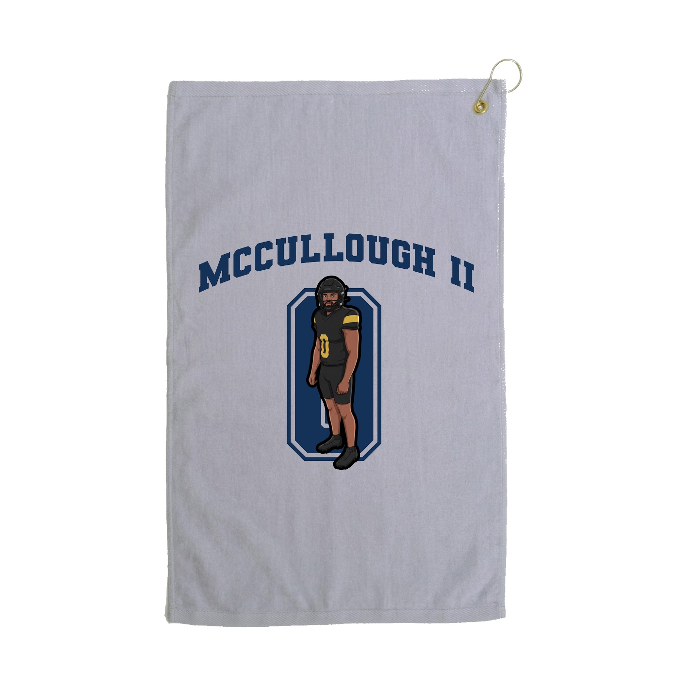 Golf Towel — Number in Grey