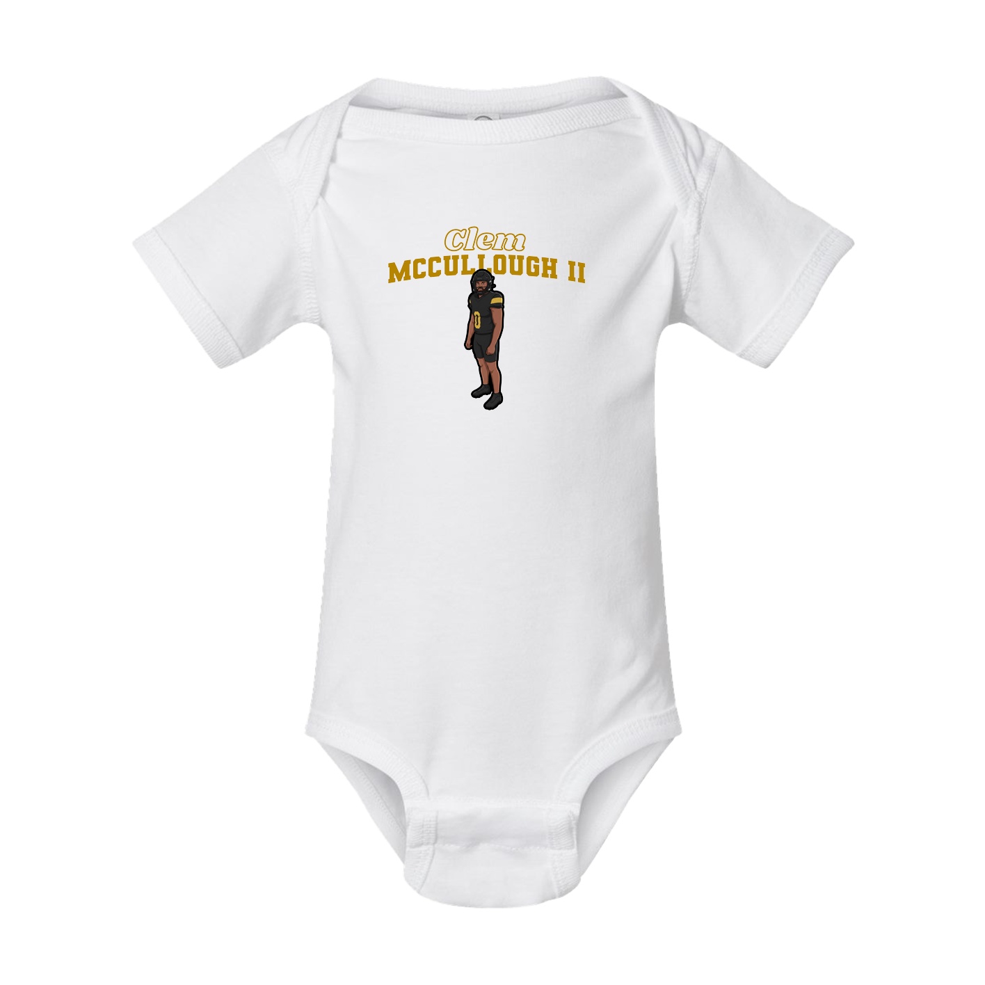 Baby Onesie — Name Arch in White