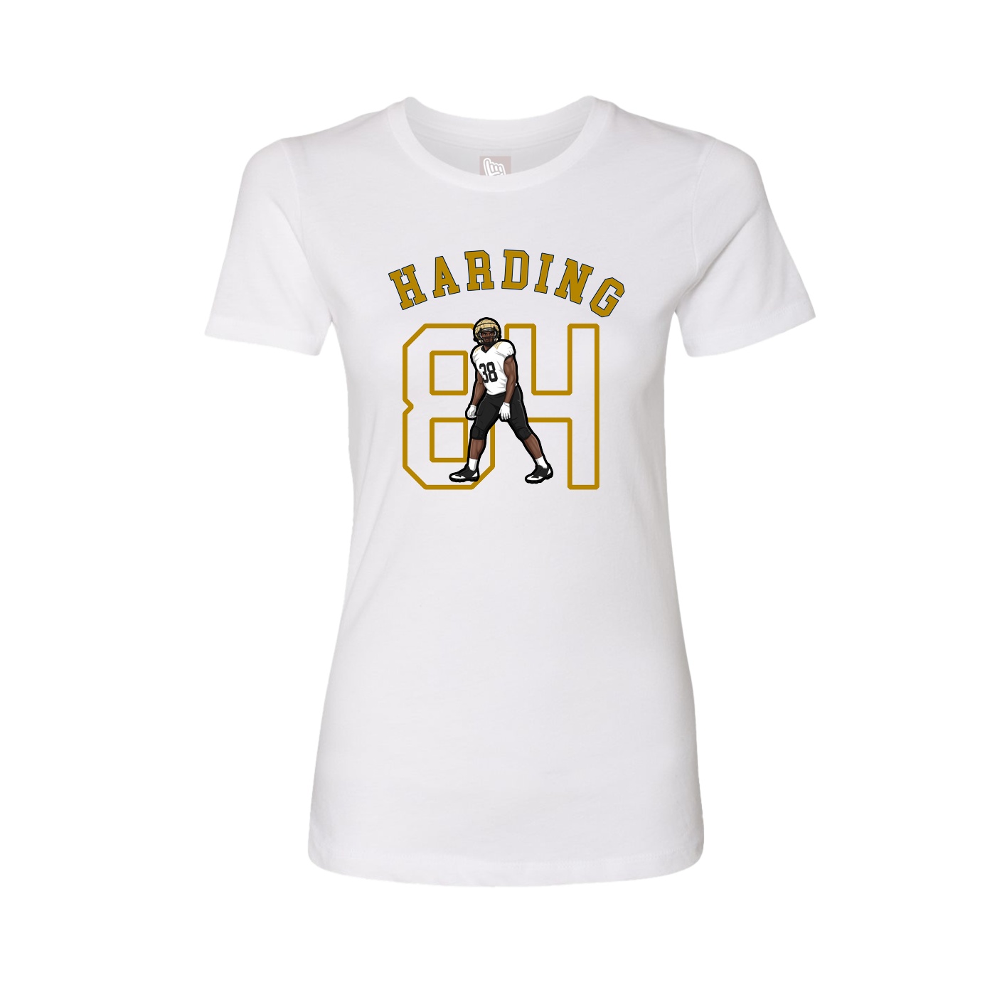 Fitted Women's Tee — Shirsey Arch in White
