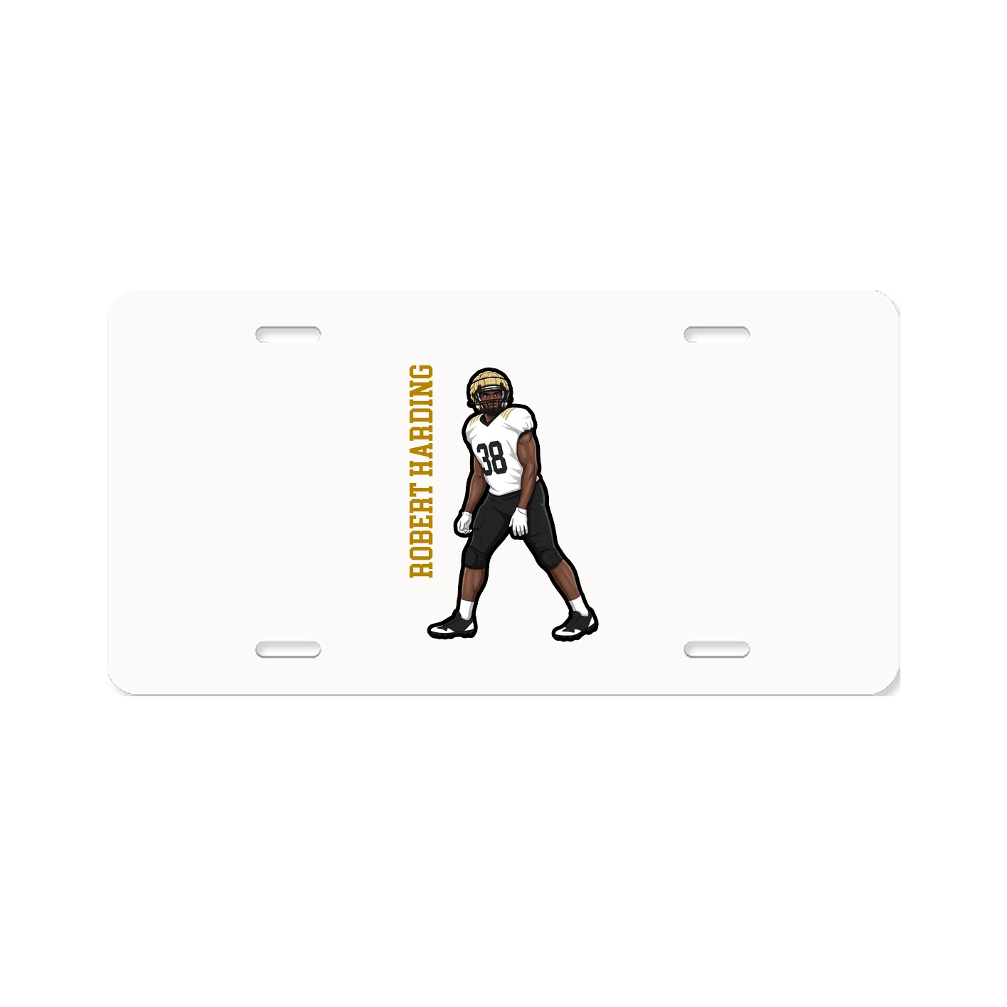 License Plate — Name Vertical in Classic