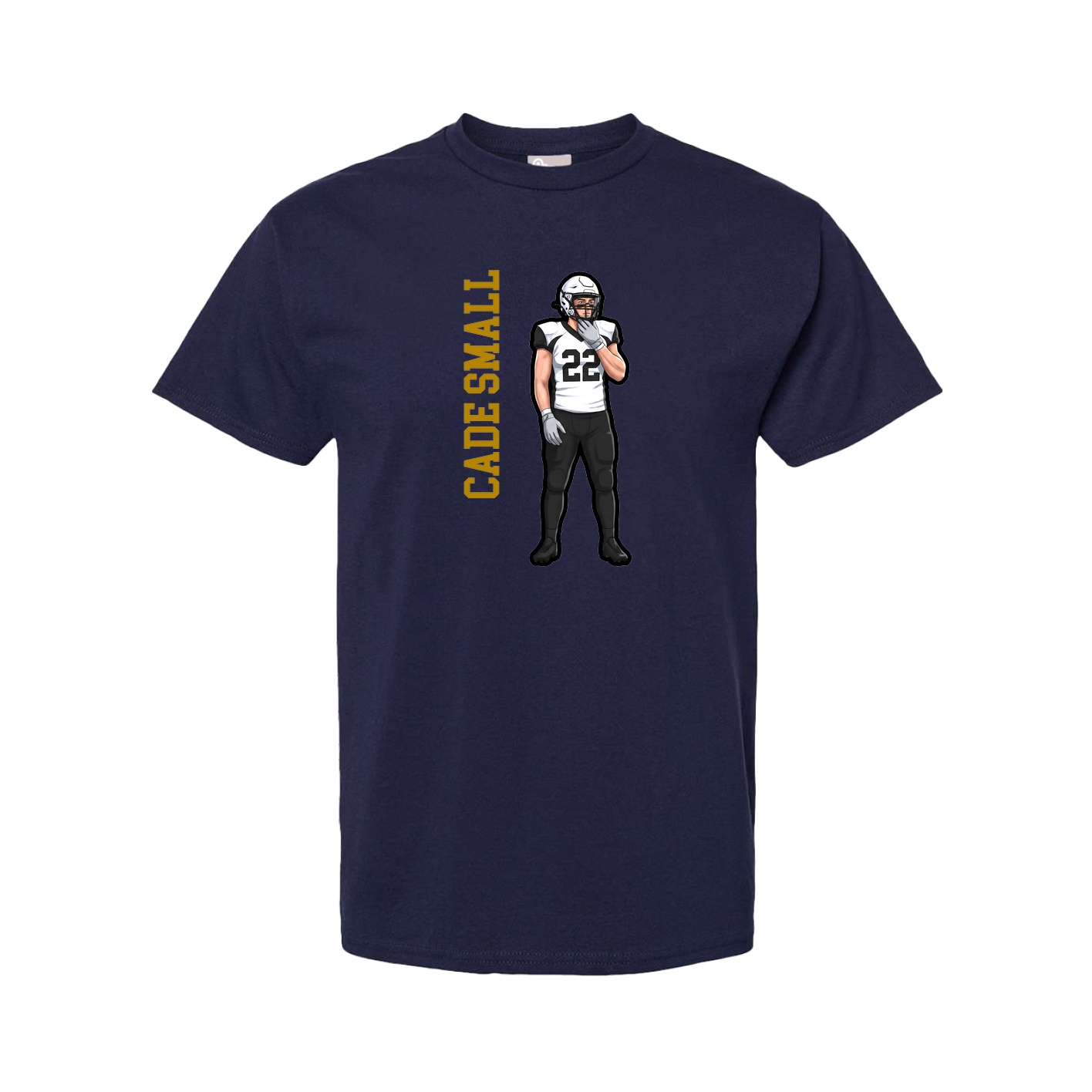 Youth Tee — Name Vertical in Navy