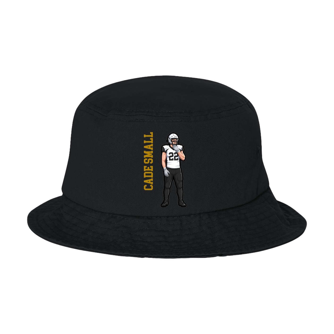 Bucket Cap — Name Vertical in Black