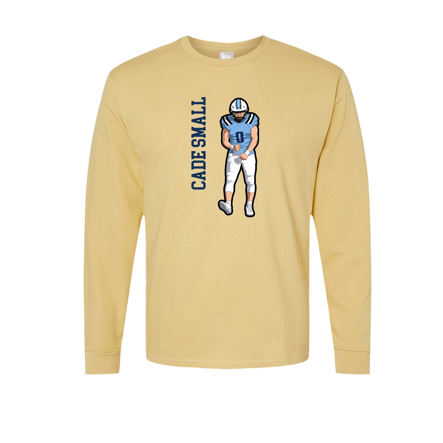 Long Sleeve Tee — Name Vertical in Vegas Gold