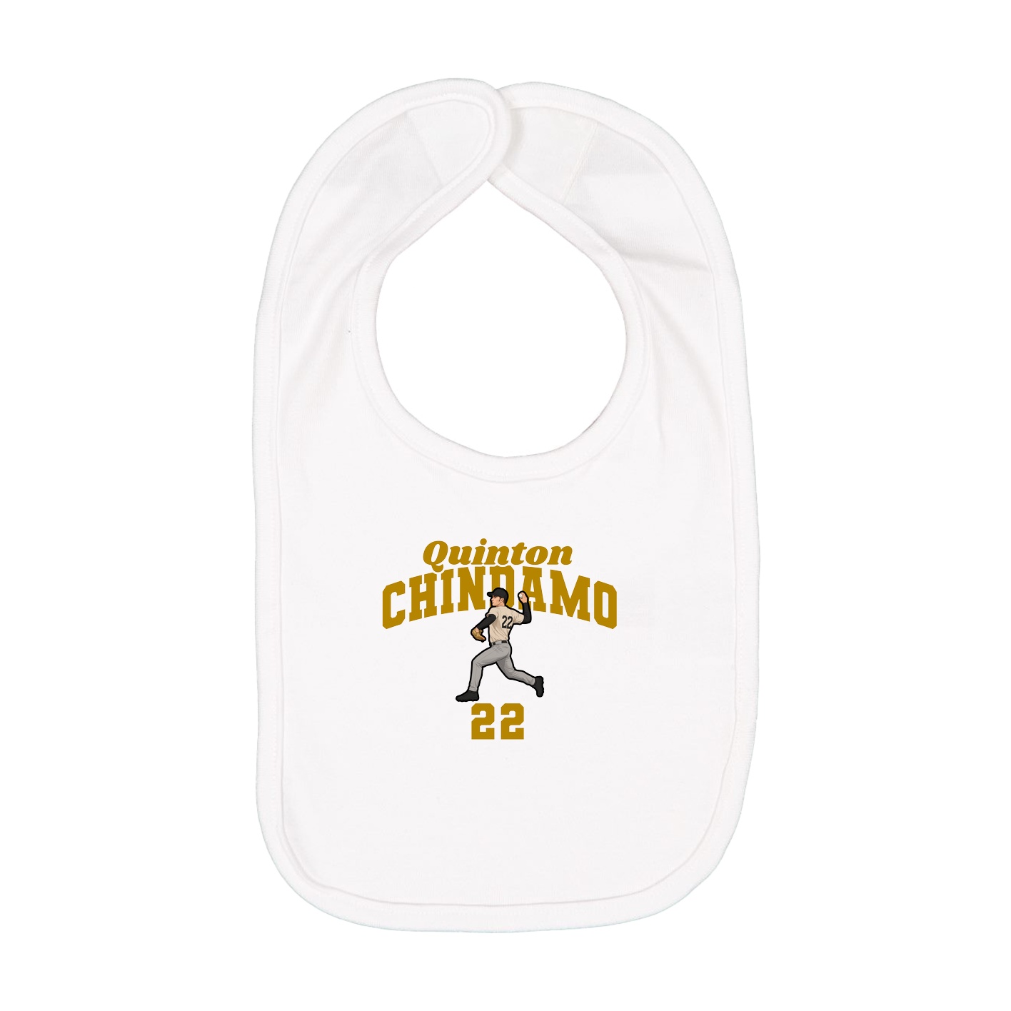 Infant Bib — Signature Arch in White