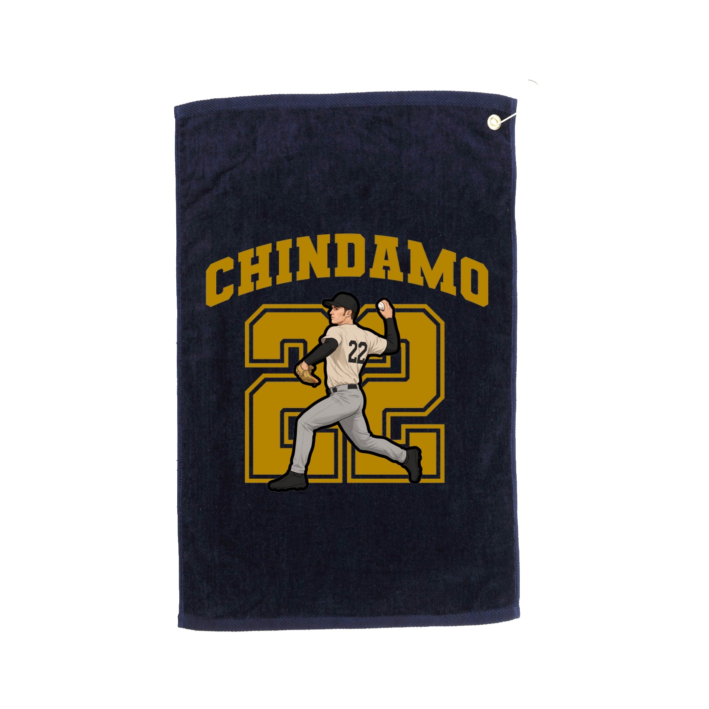 Golf Towel — Number in Navy