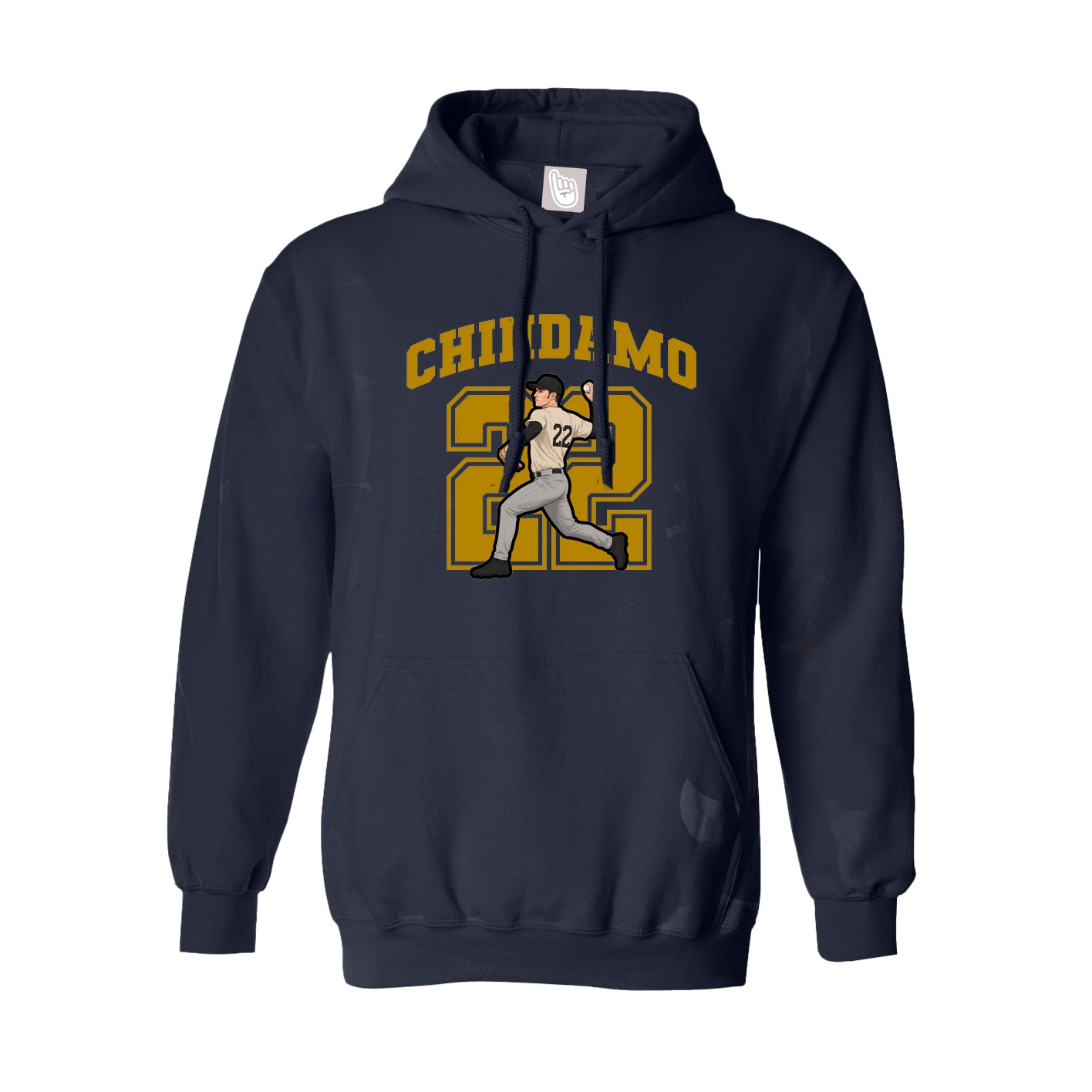 Youth Hoodie — Number in Navy
