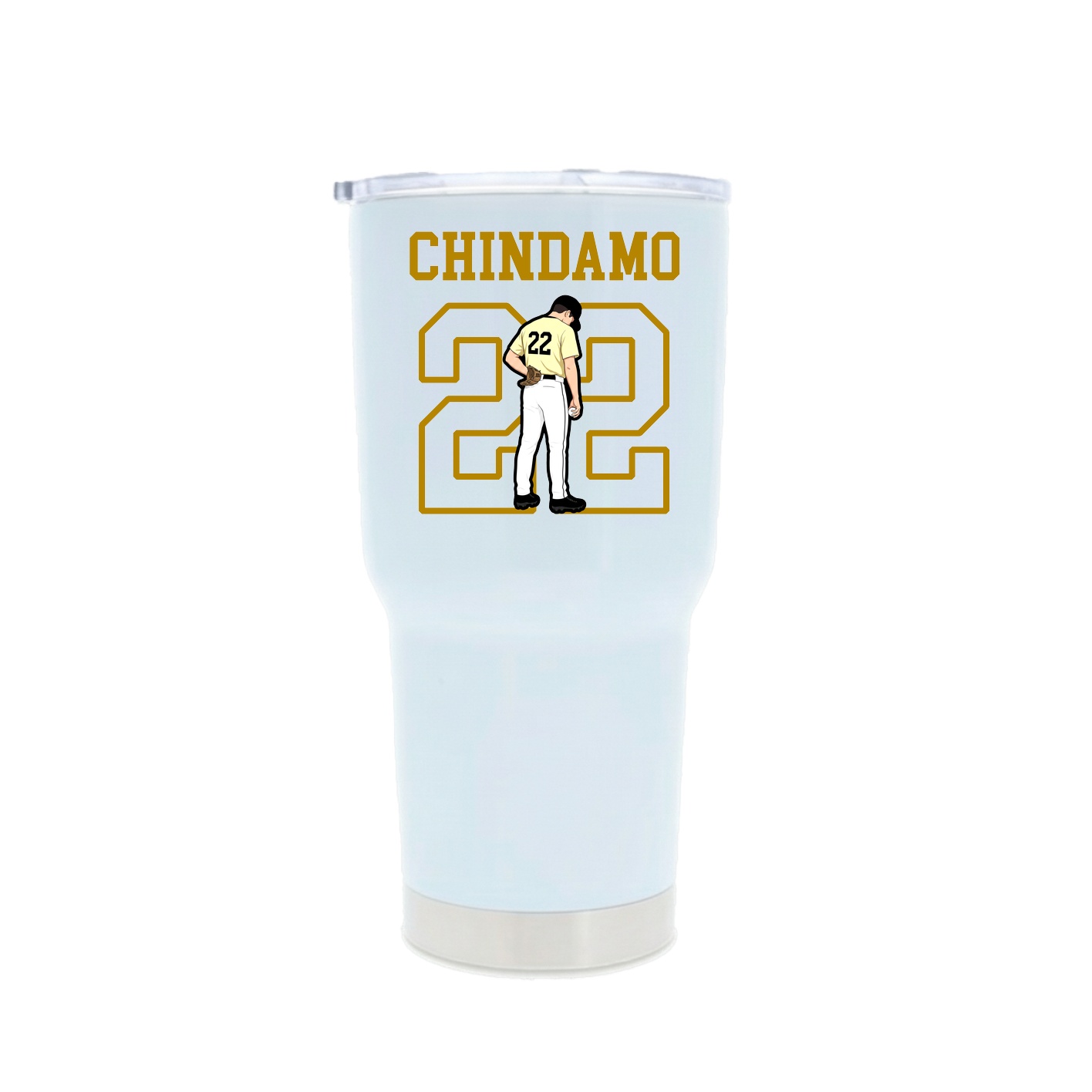 30oz Stainless Steel Tumbler — Shirsey in White