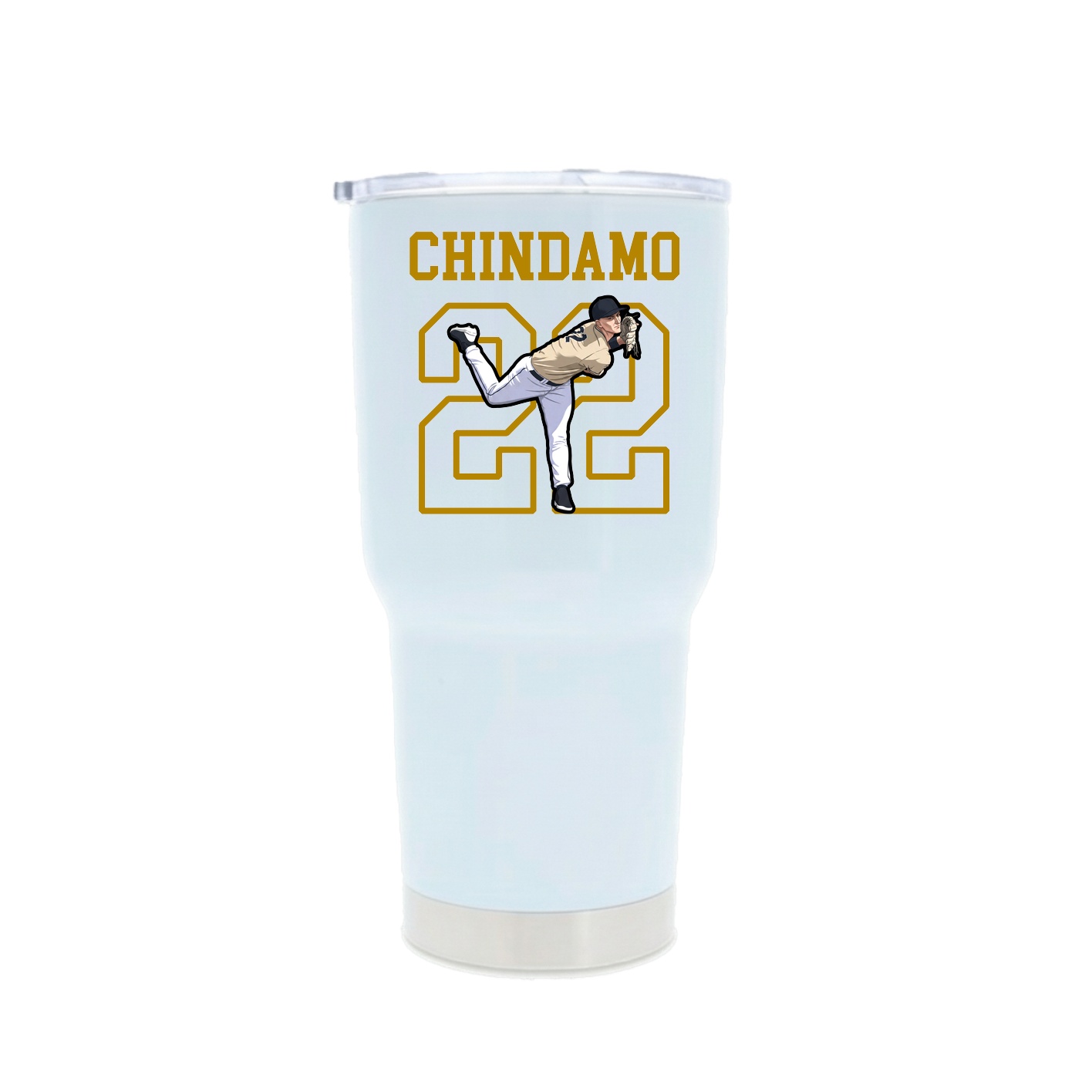 30oz Stainless Steel Tumbler — Shirsey in White