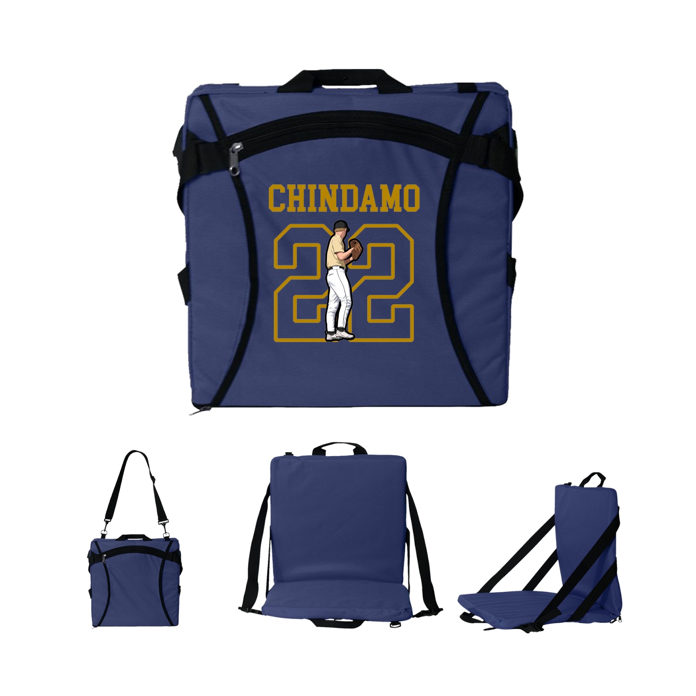 Folding Stadium Seat — Shirsey in Navy