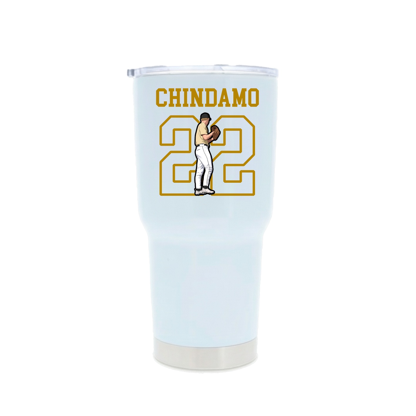 30oz Stainless Steel Tumbler — Shirsey in White