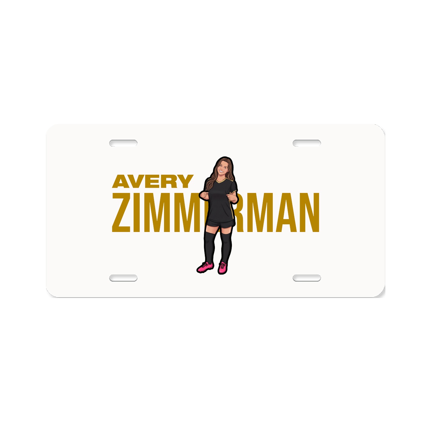 License Plate — Player Name in Classic