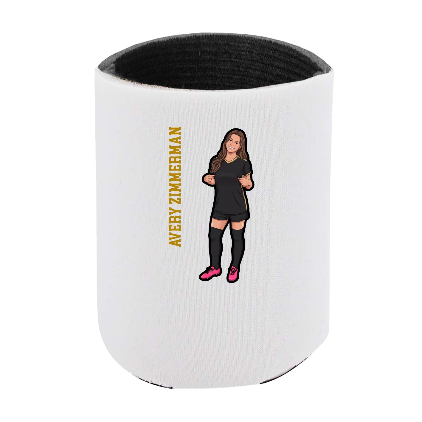 Can Holder — Name Vertical in White