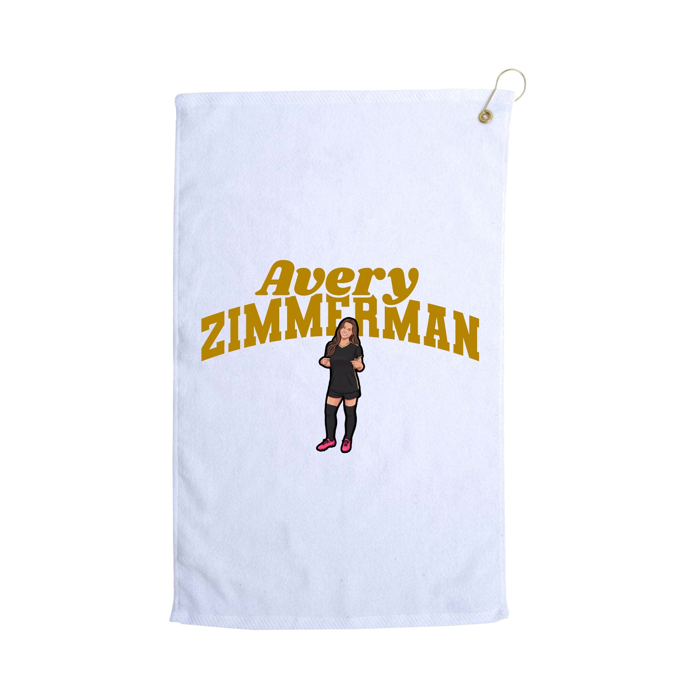 Golf Towel — Signature Arch in White