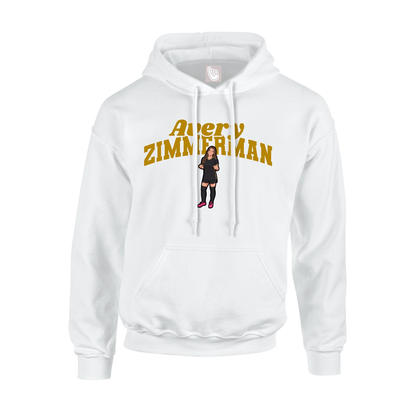 Hoodie — Signature Arch in White