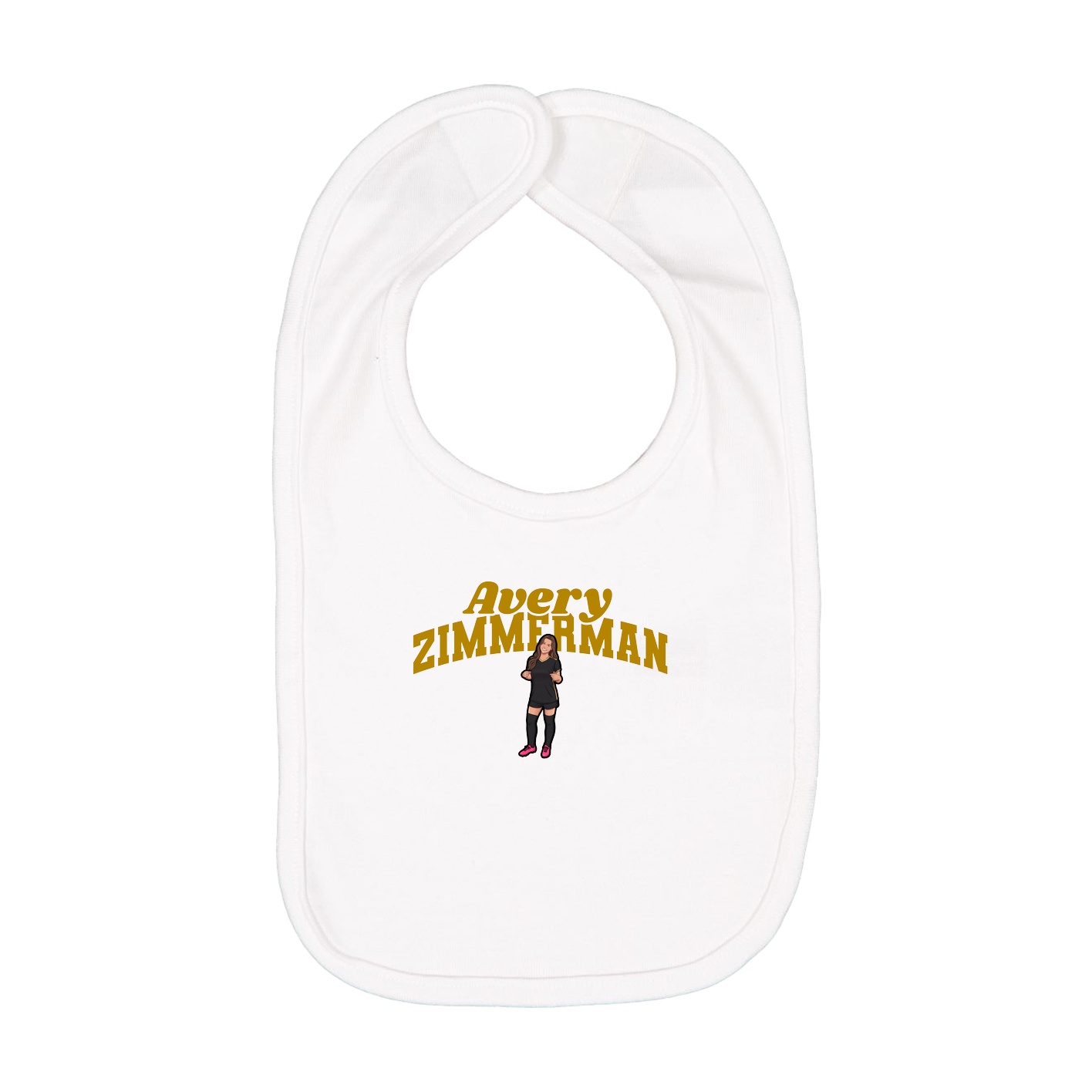 Infant Bib — Signature Arch in White