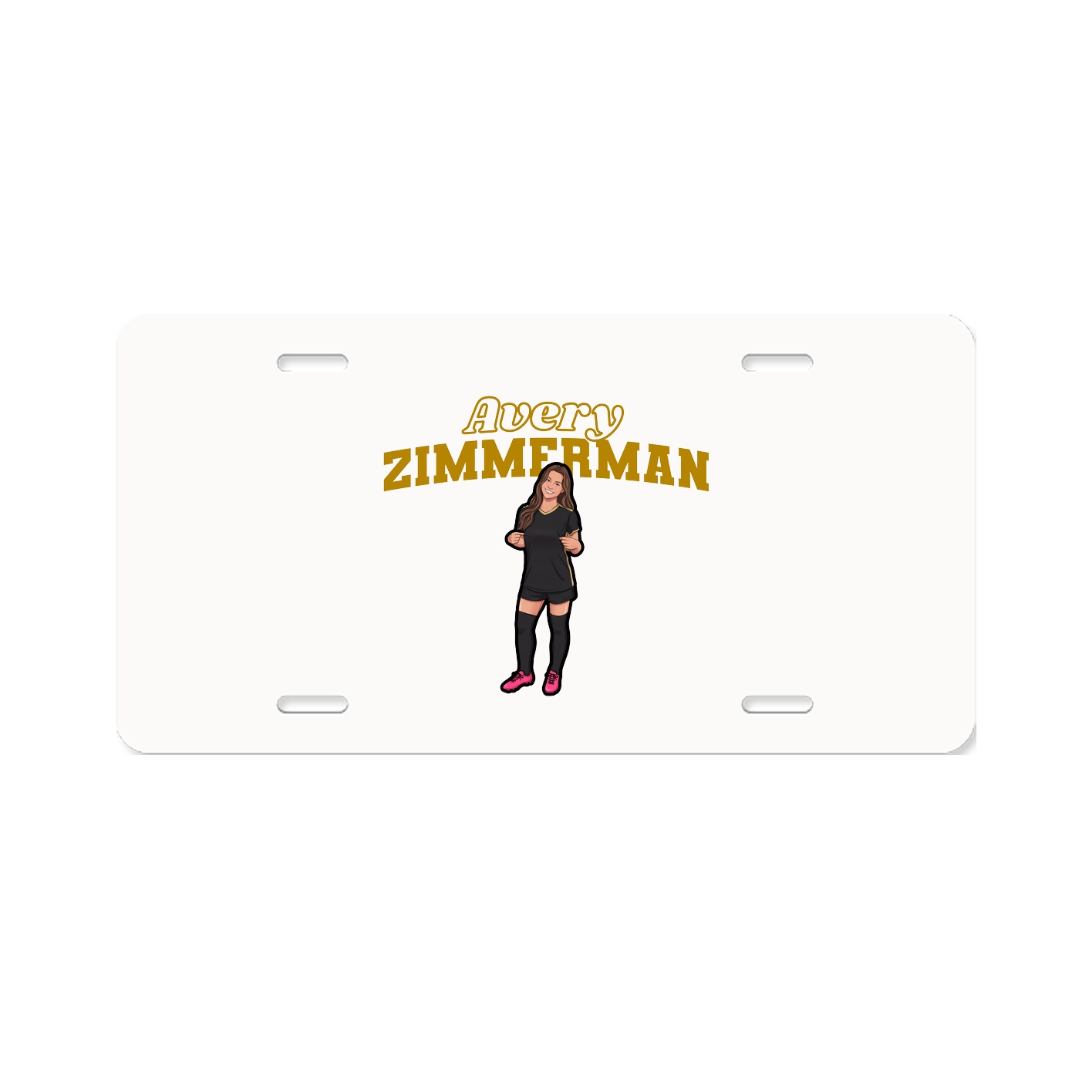 License Plate — Name Arch in Classic