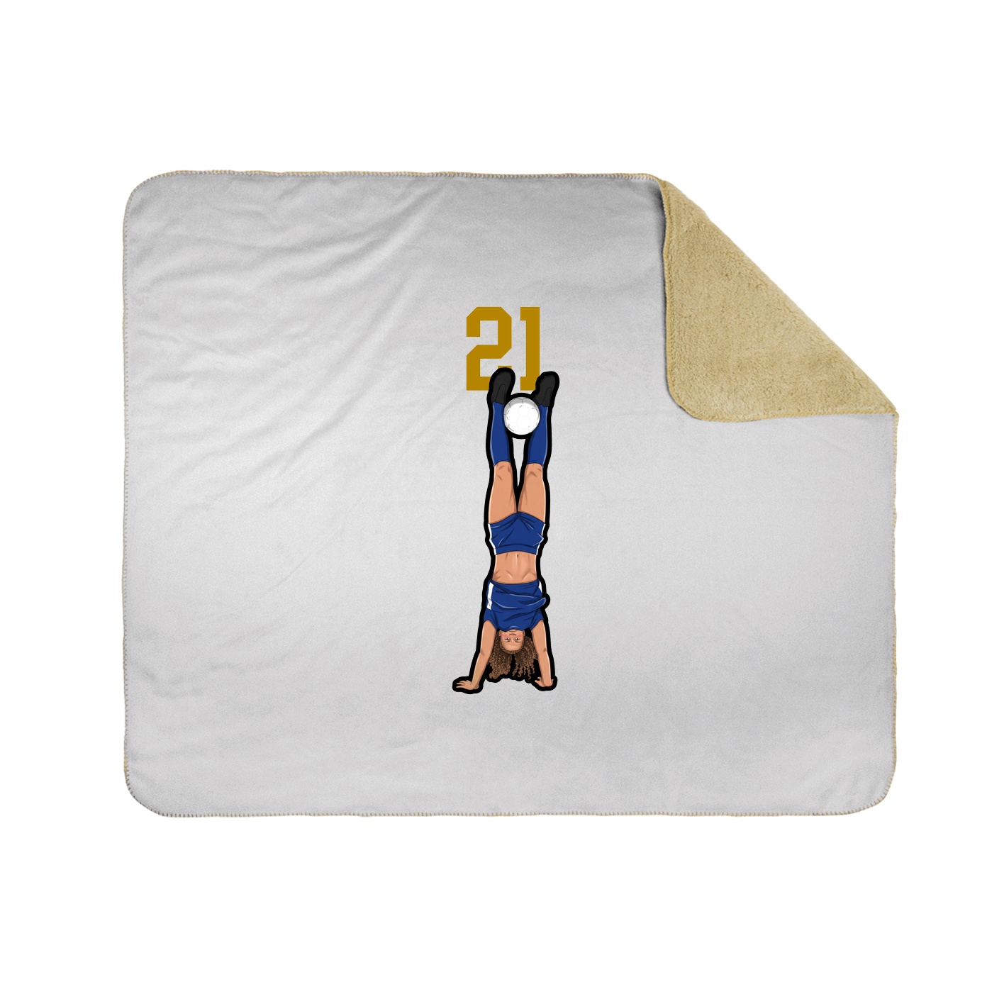 Throw Blanket — Number Top in White