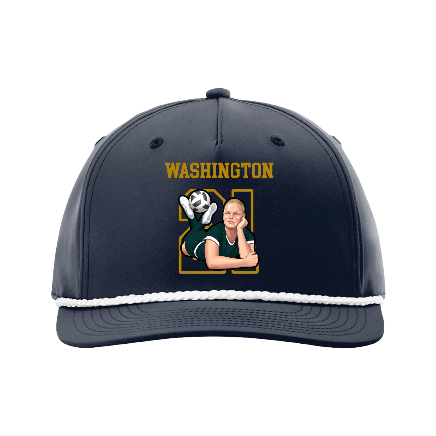 Five-Panel Classic Rope Cap — Shirsey in Navy