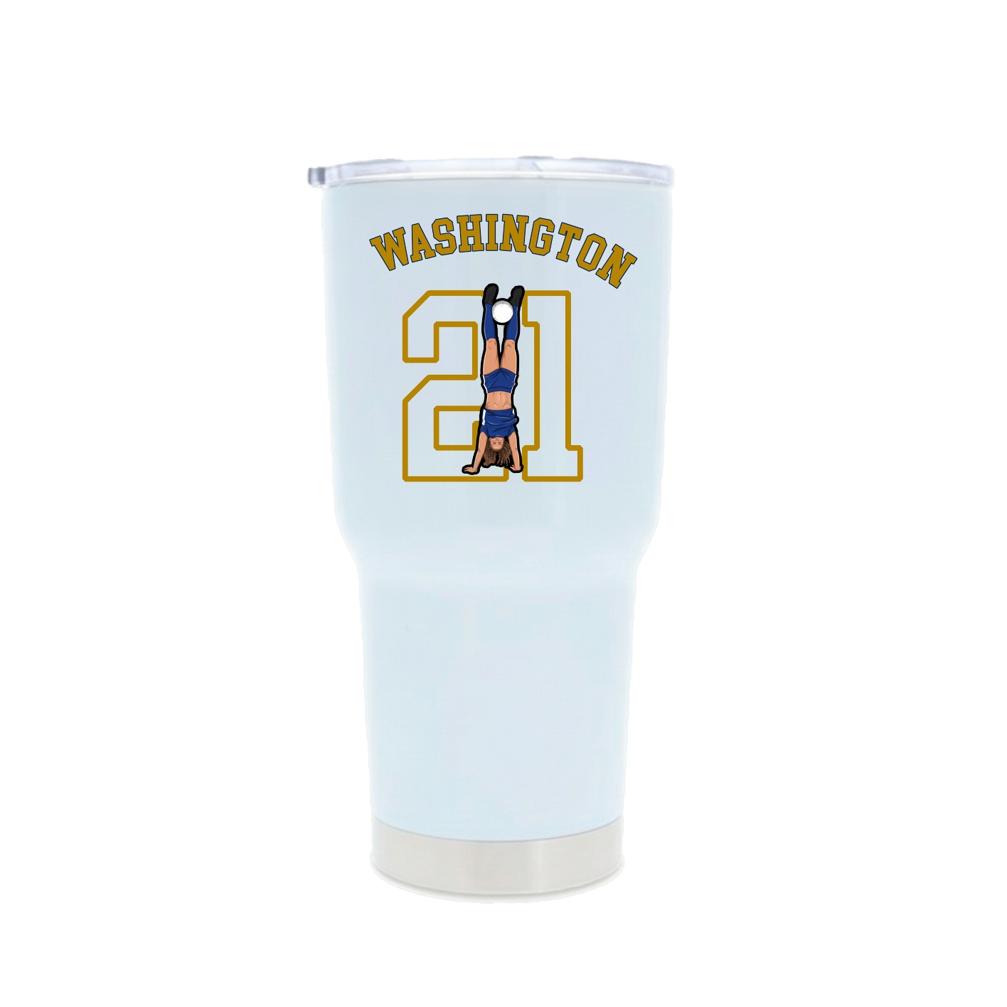 30oz Stainless Steel Tumbler — Shirsey Arch in White