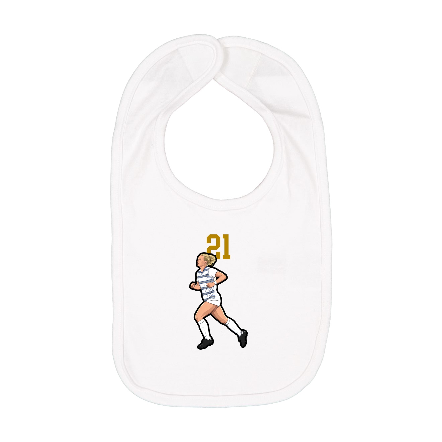 Infant Bib — Number Top in White