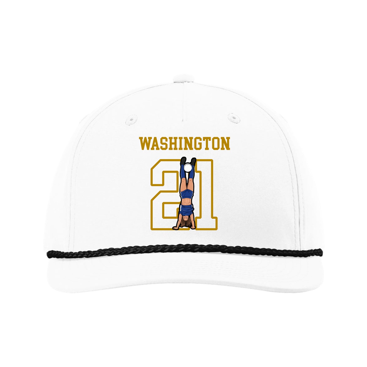 Five-Panel Classic Rope Cap — Shirsey in White