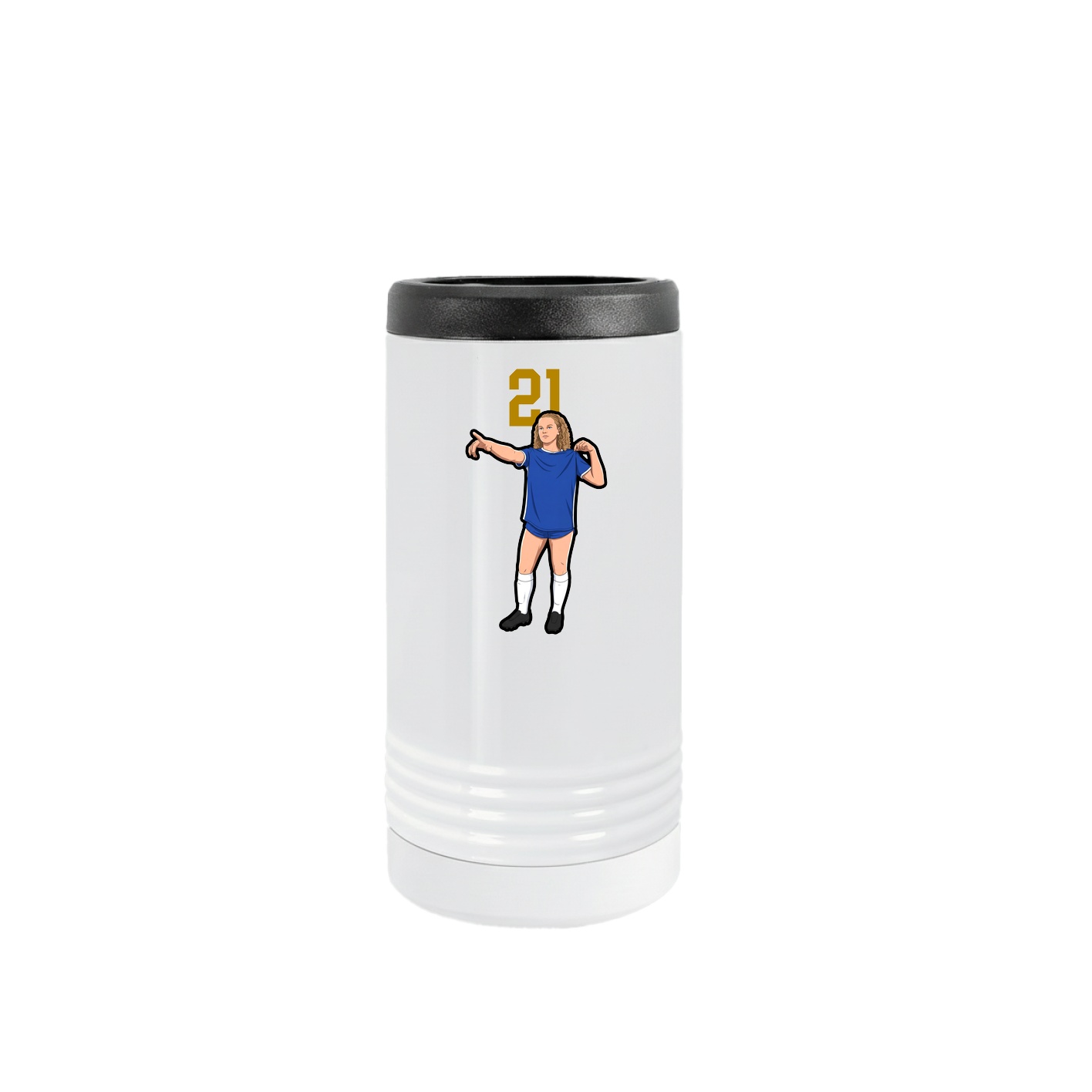 Slim Beverage Holder — Number Top in White