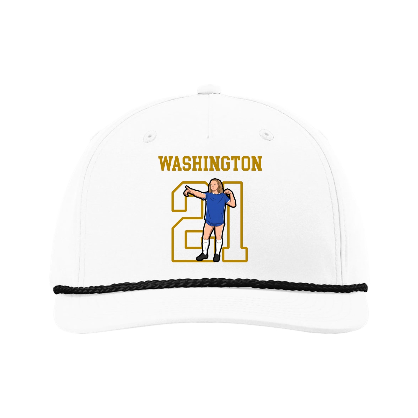 Five-Panel Classic Rope Cap — Shirsey in White