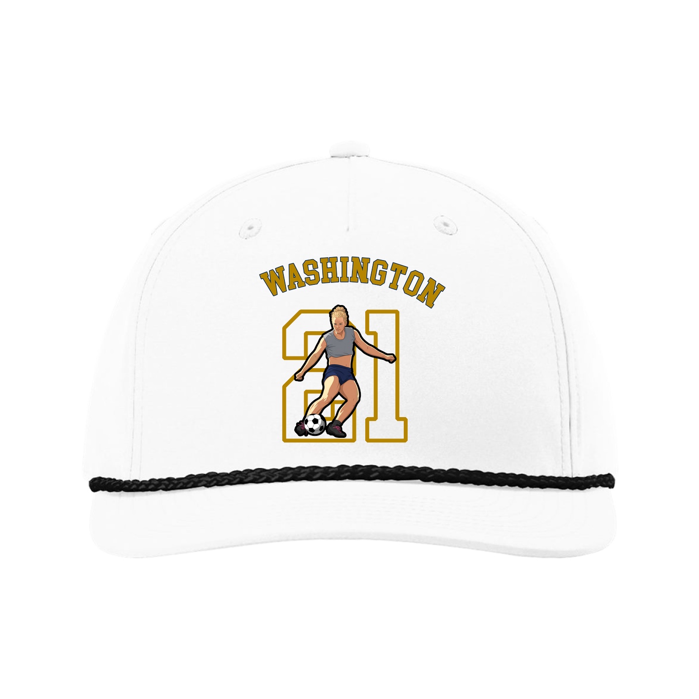 Five-Panel Classic Rope Cap — Shirsey Arch in White