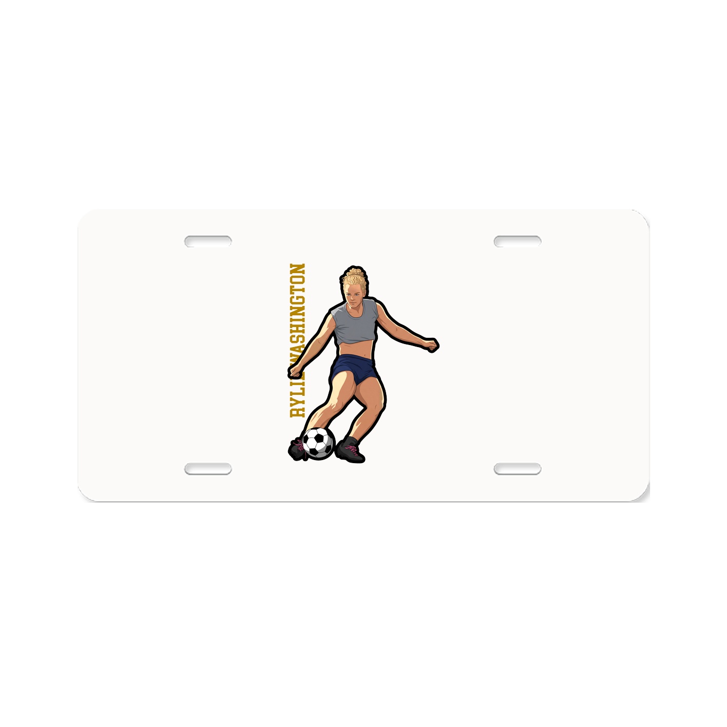 License Plate — Name Vertical in Classic