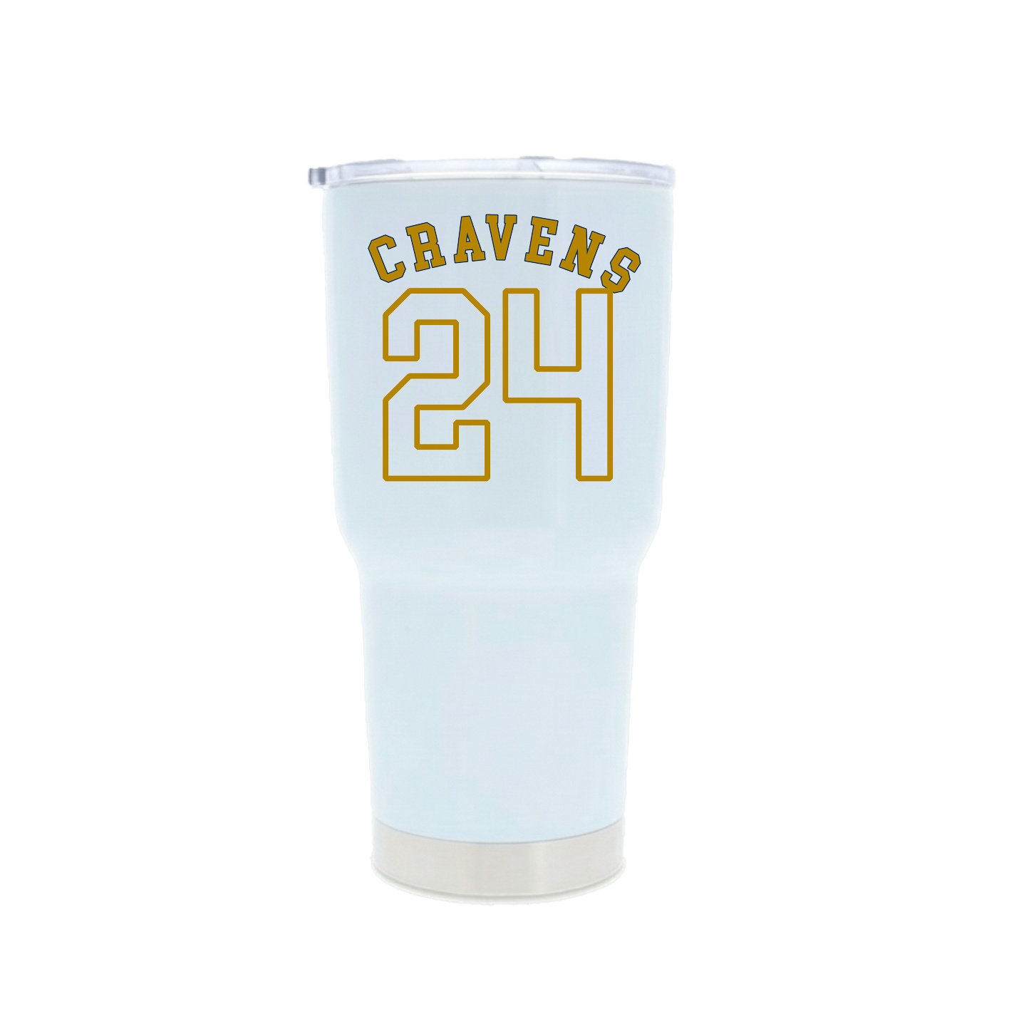 30oz Stainless Steel Tumbler — Shirsey Arch in White