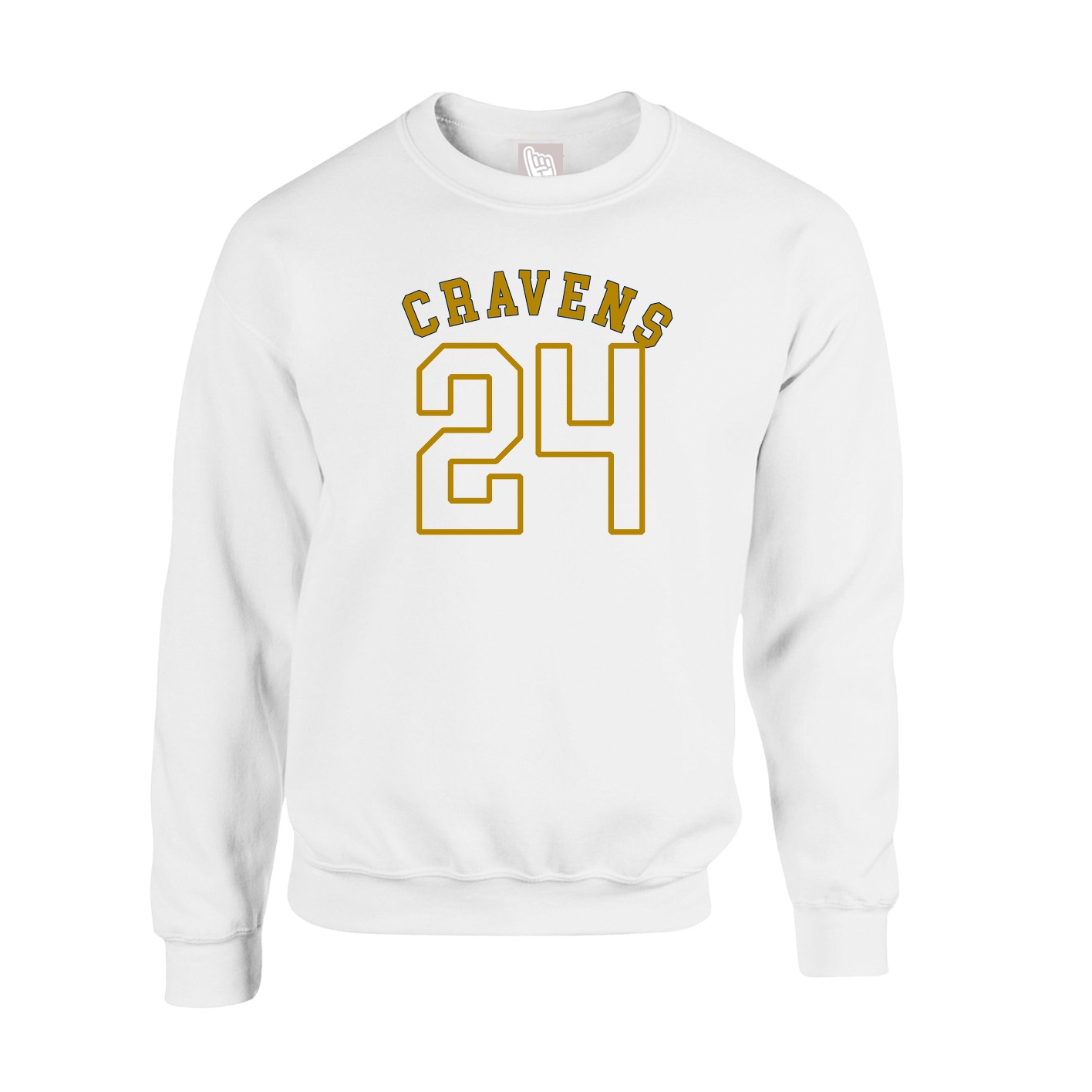 Fleece Crew — Shirsey Arch in White