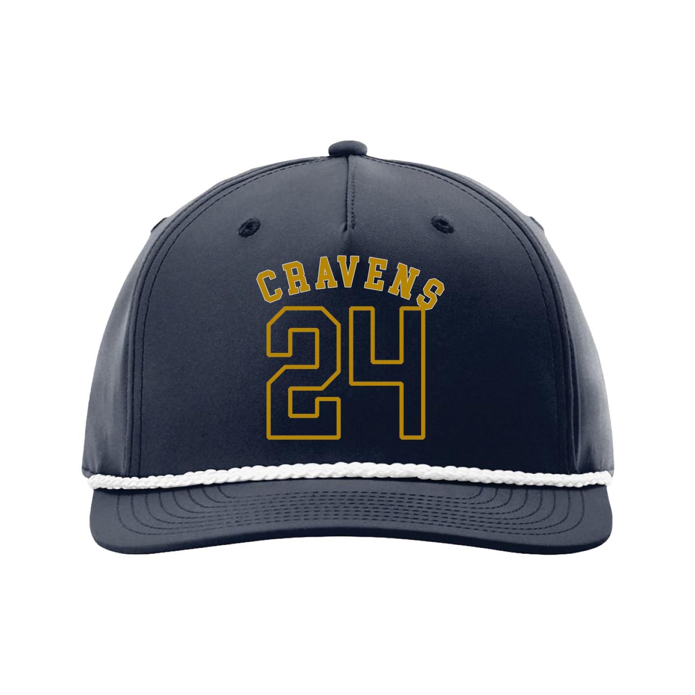 Five-Panel Classic Rope Cap — Shirsey Arch in Navy