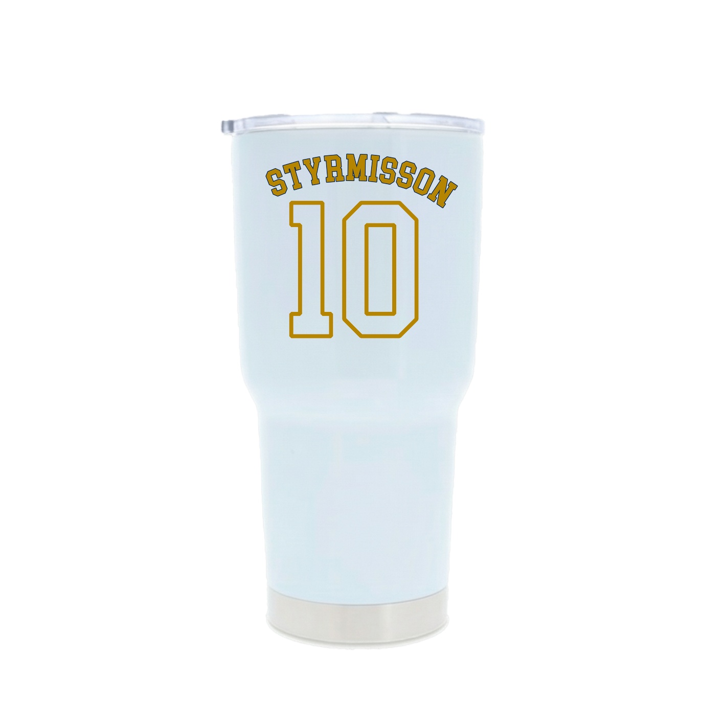 30oz Stainless Steel Tumbler — Shirsey Arch in White