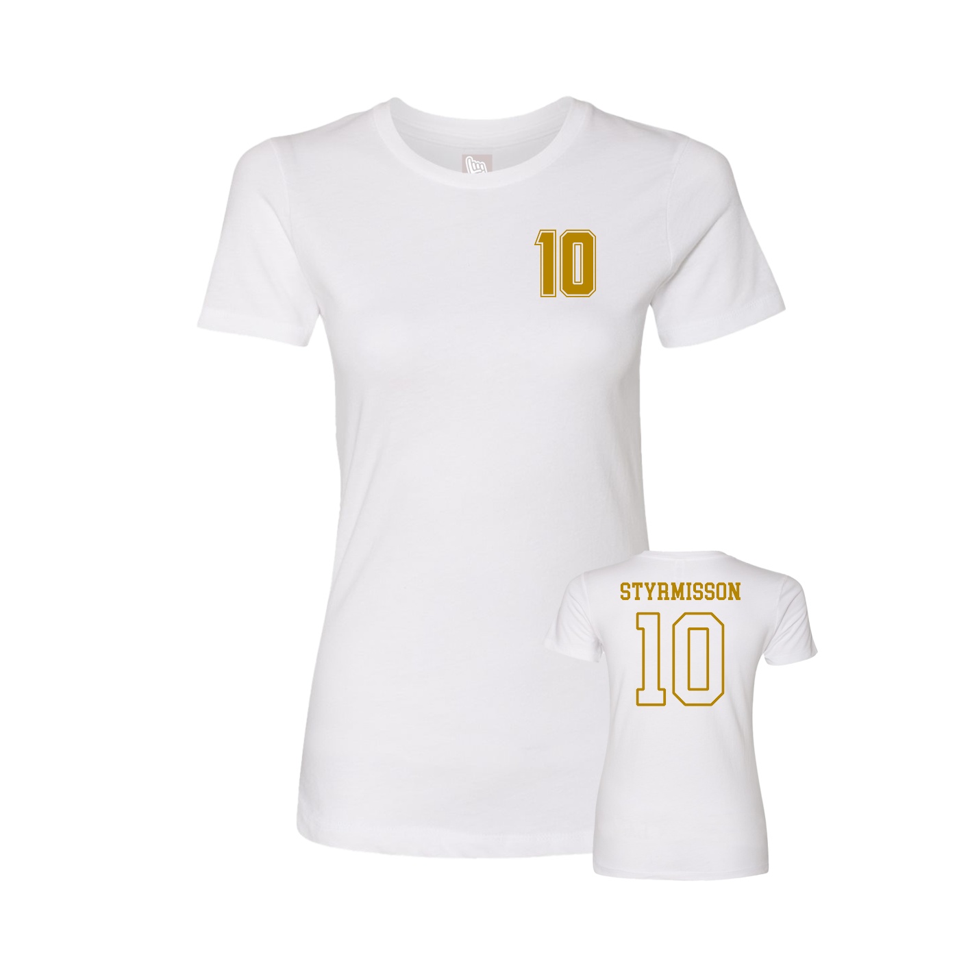 Fitted Women's Tee — Chest Back in White