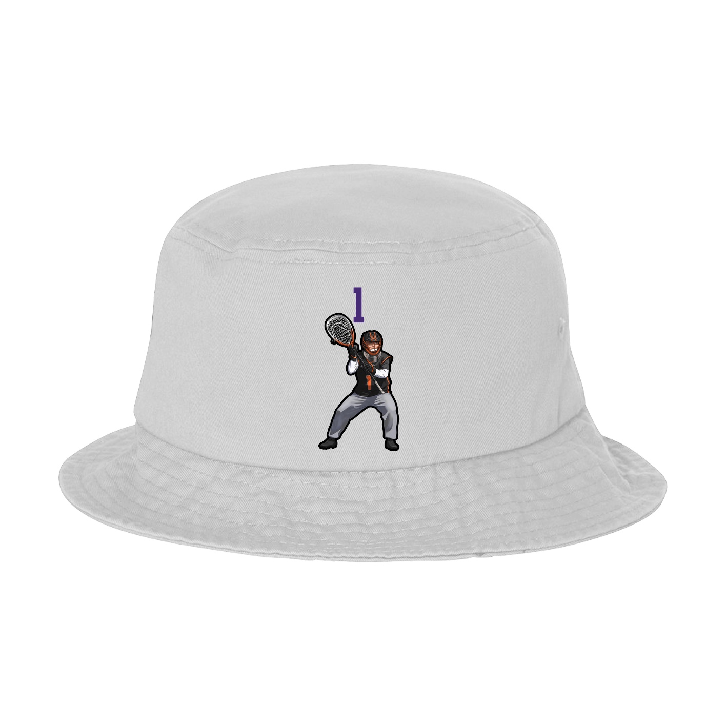 Bucket Cap — Number Top in White
