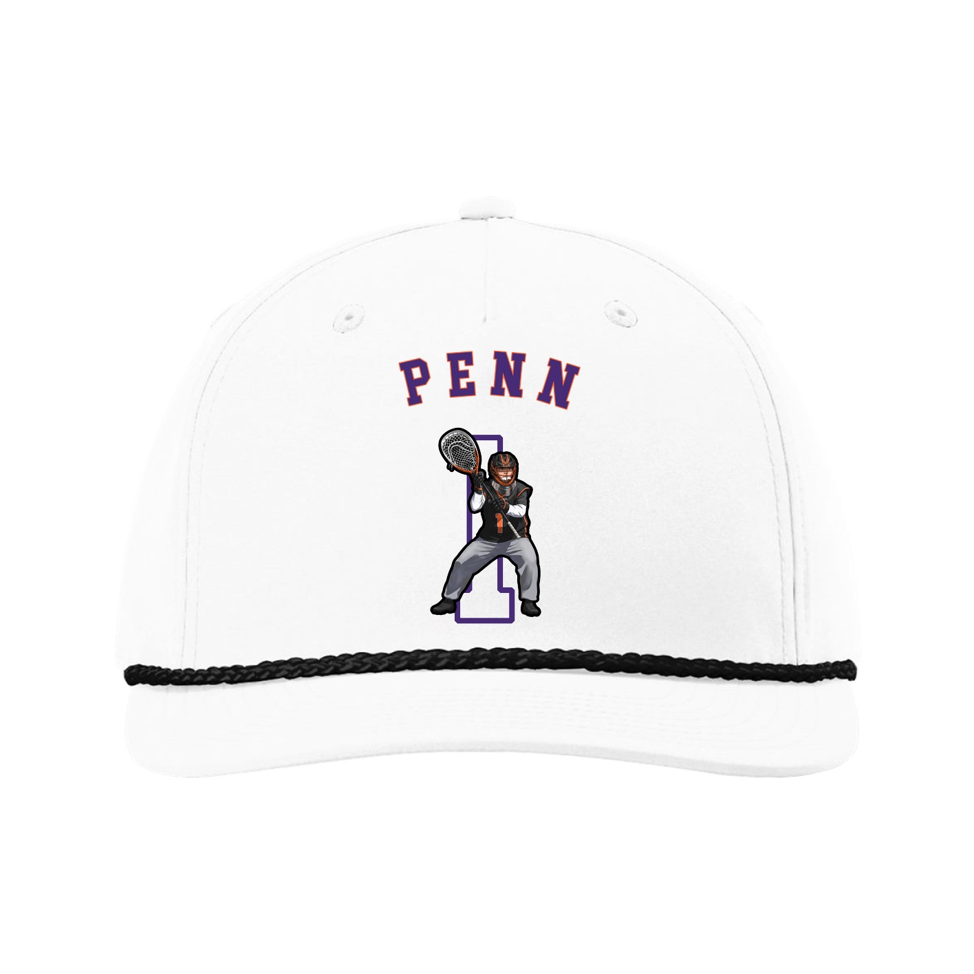 Five-Panel Classic Rope Cap — Shirsey Arch in White
