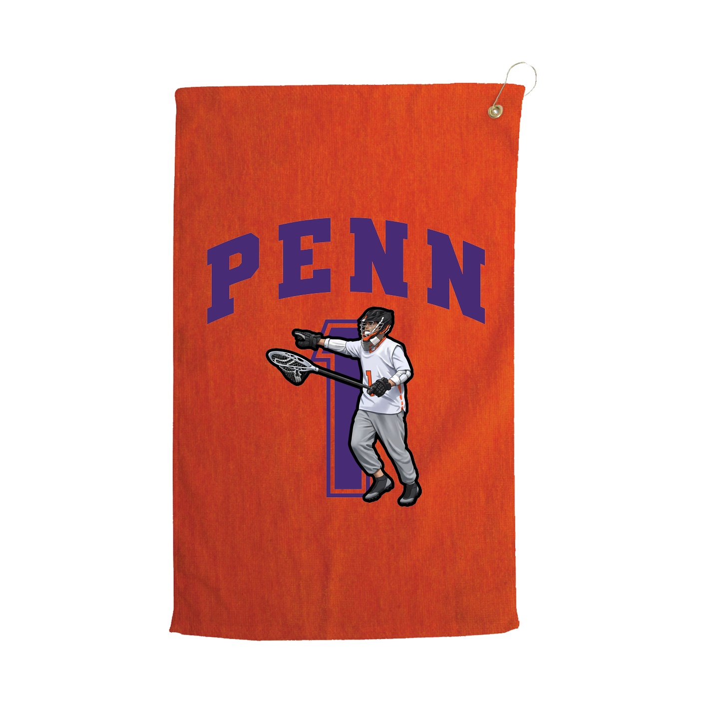 Golf Towel — Number in Orange