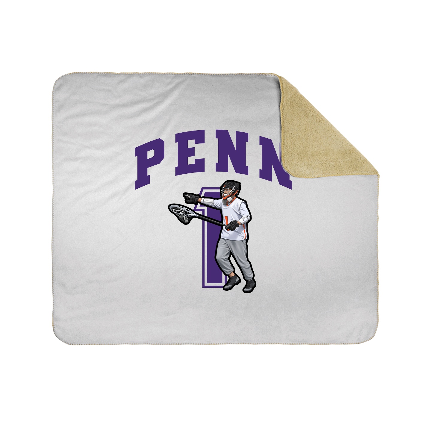 Throw Blanket — Number in White