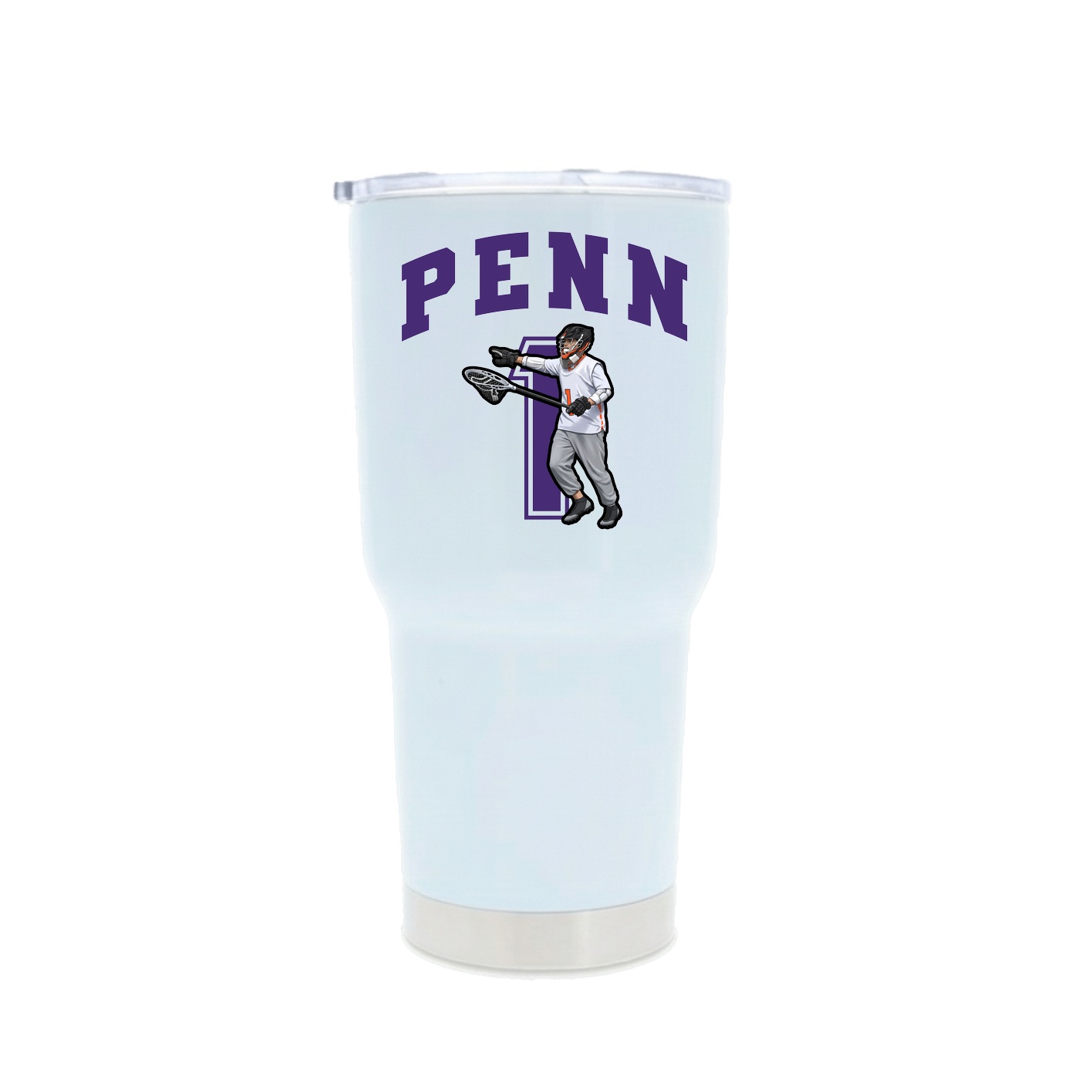 30oz Stainless Steel Tumbler — Number in White